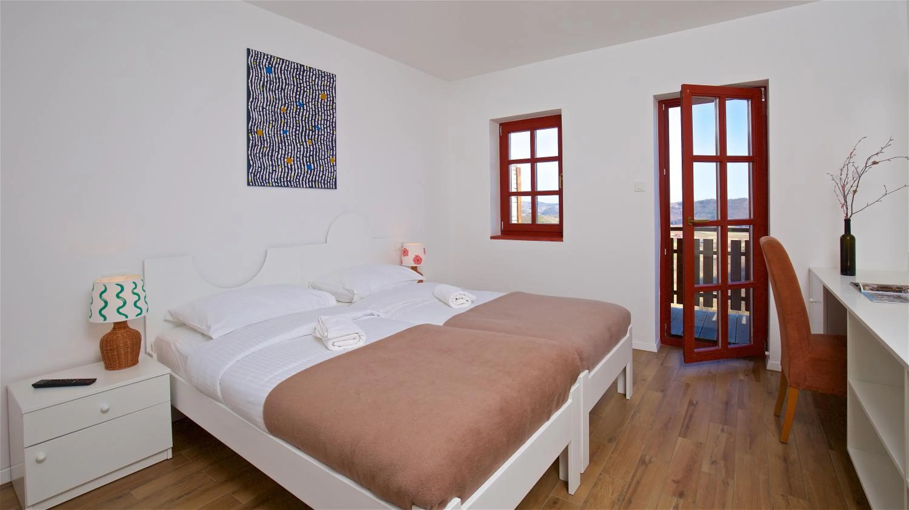 Bedroom, Bed in Winery, Restaurant & Pension Vuglec Breg