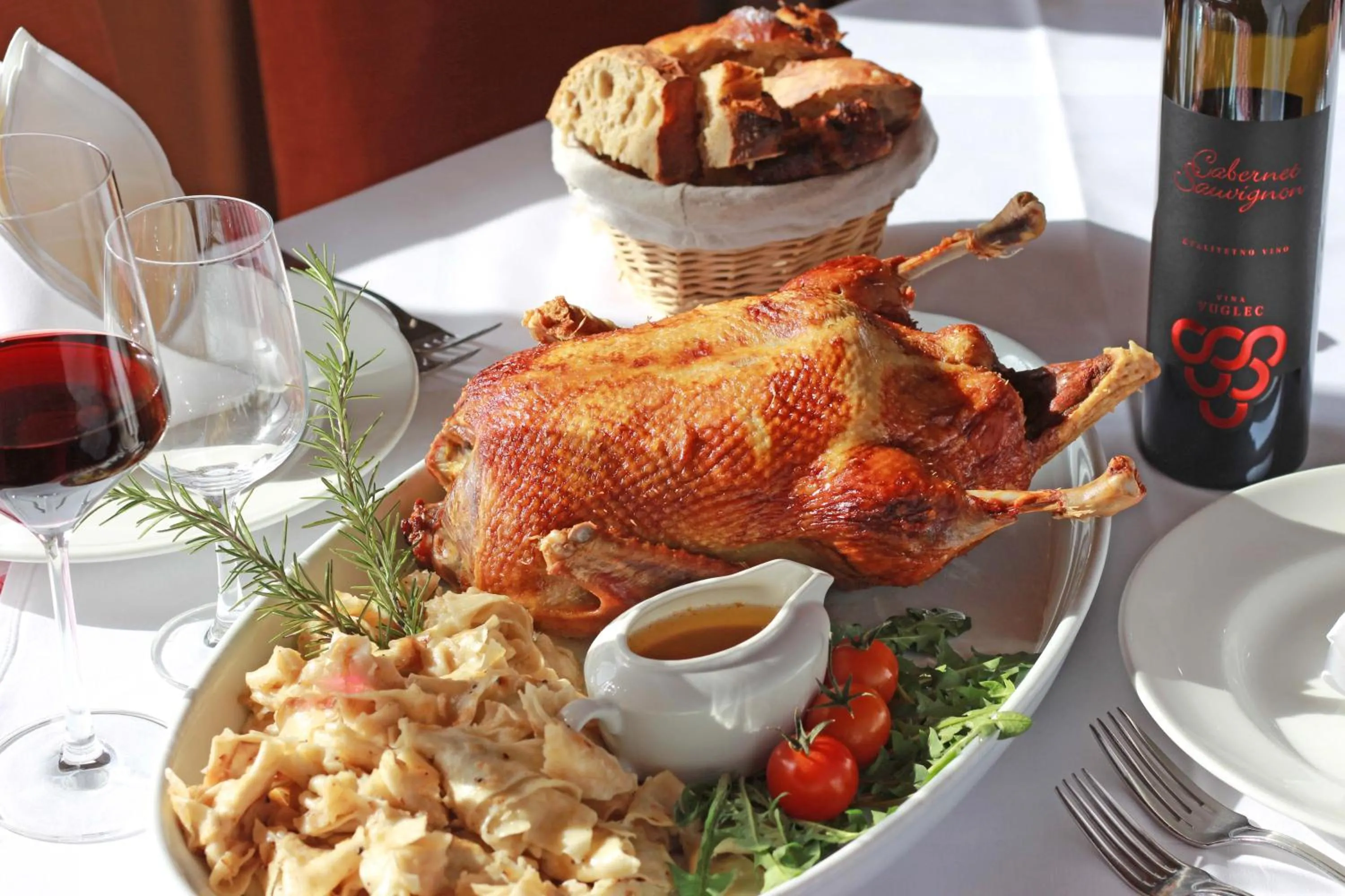 Food and drinks in Winery, Restaurant & Pension Vuglec Breg