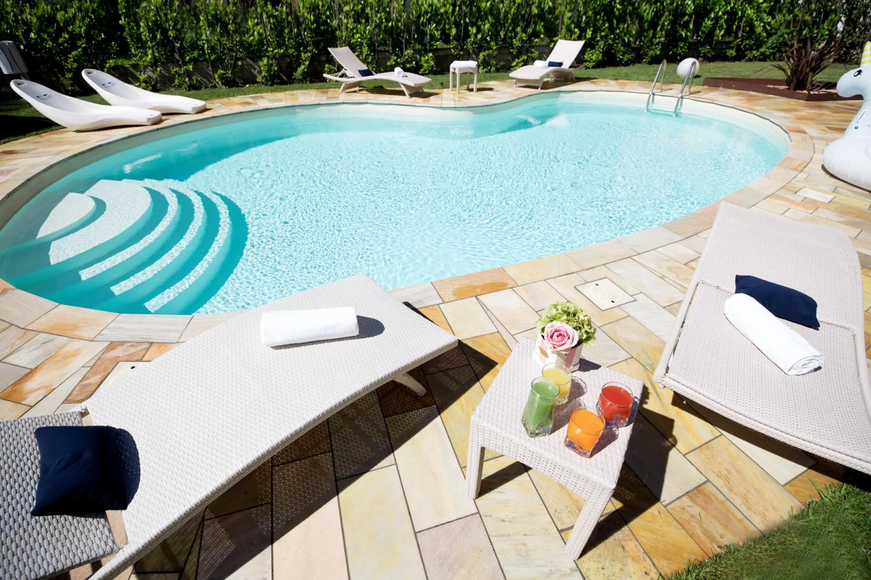 Pool view in Hotel Brescia