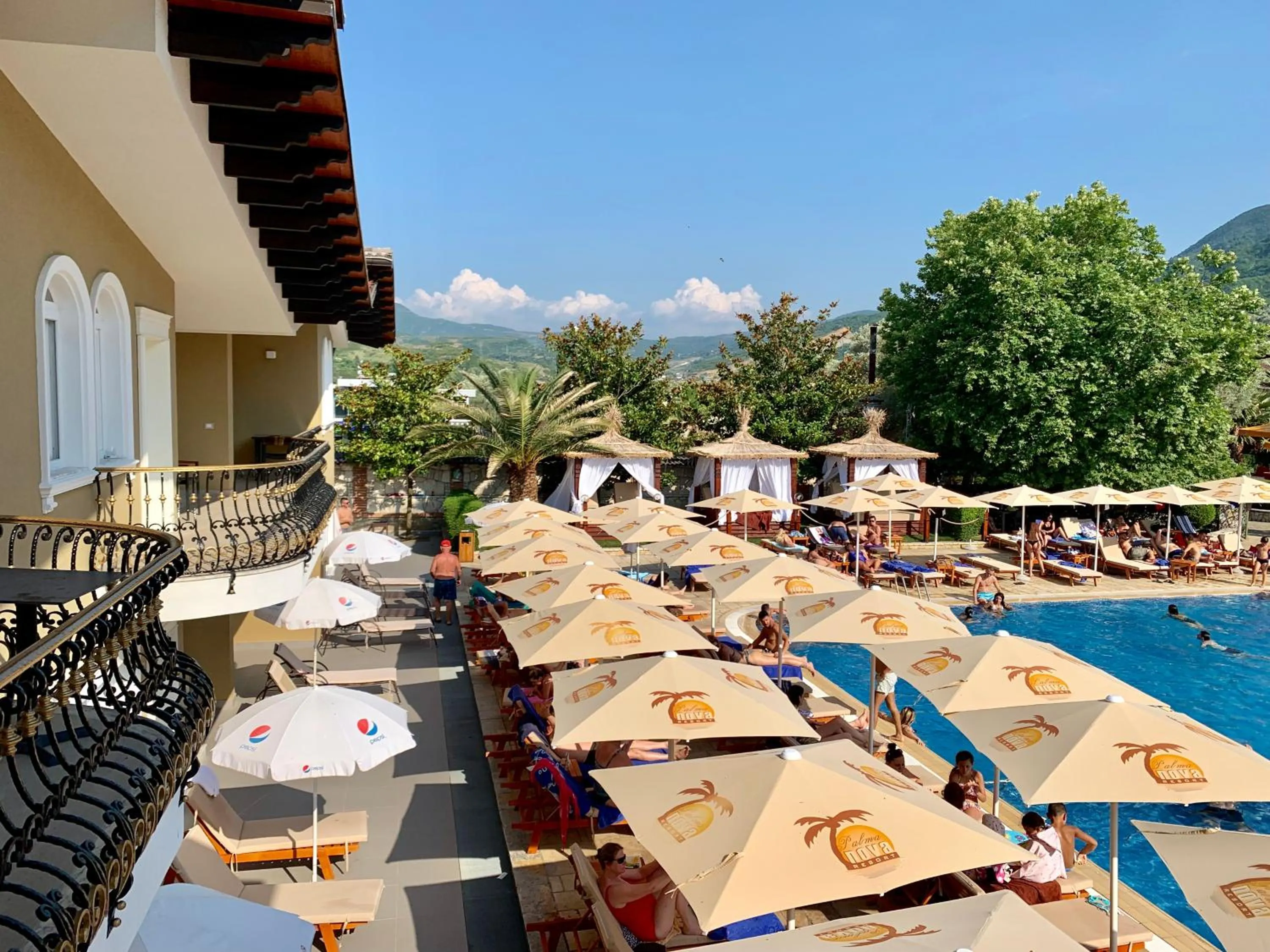 Pool view in PalmaNova Resort