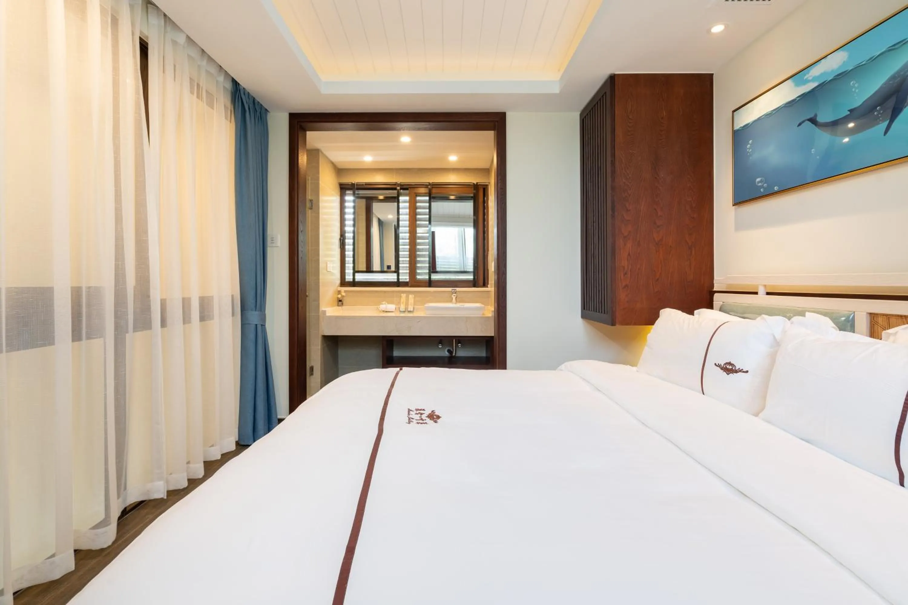 Bed in Iccssi Villa Haitang Bay Sanya