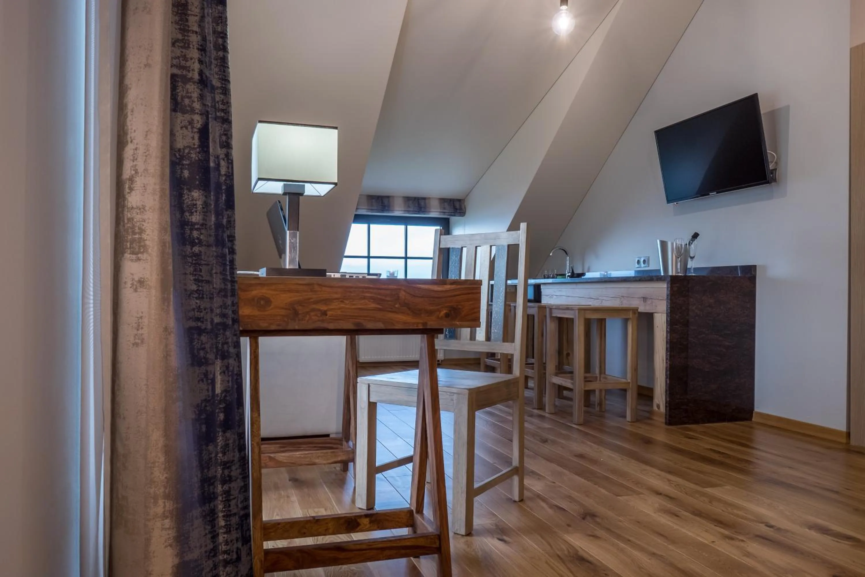 Dining area in Žvejų užeiga