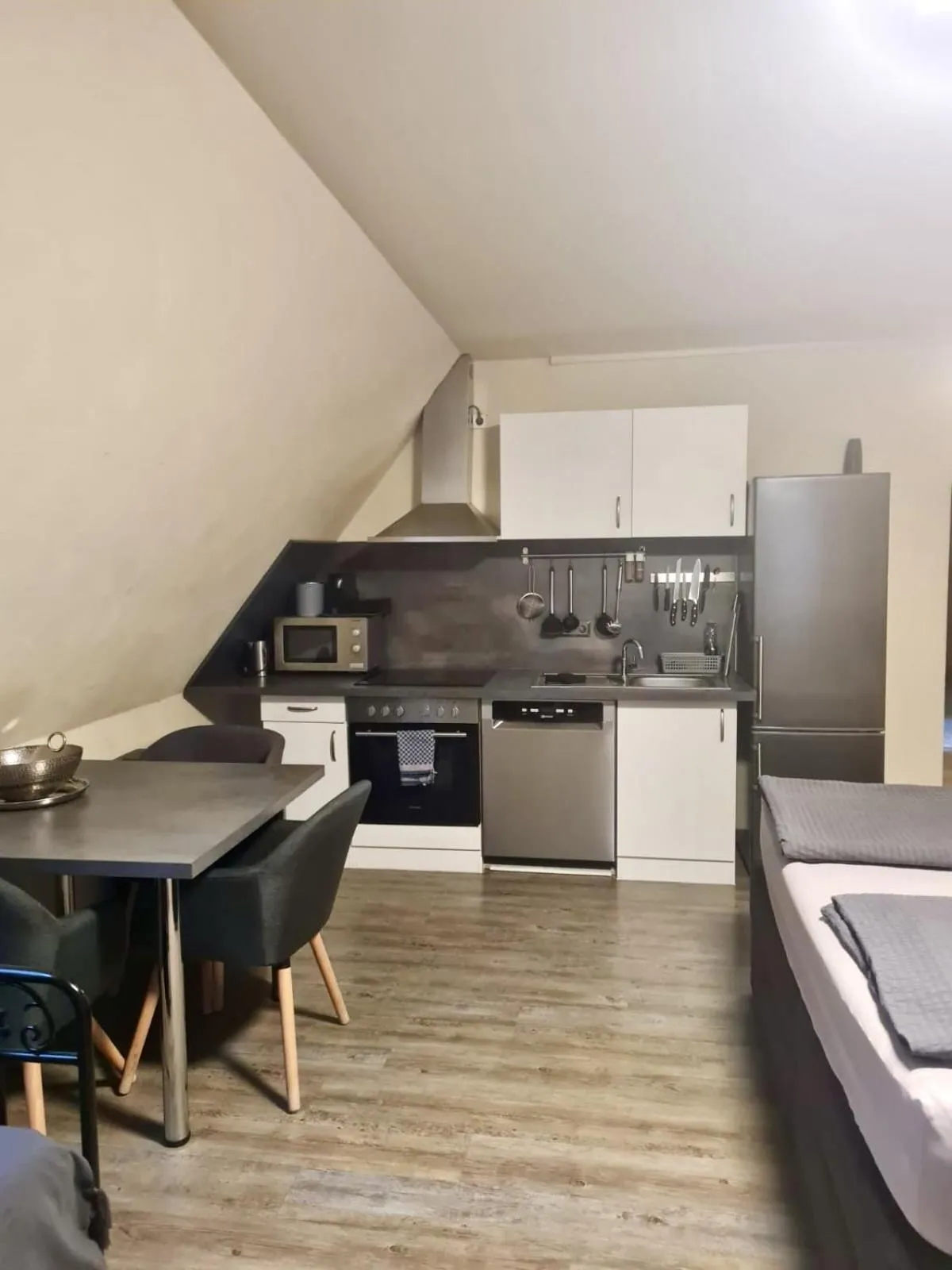 Kitchen or kitchenette in Hotel Mythos "rooms with kitchenette- apartments with kitchen"