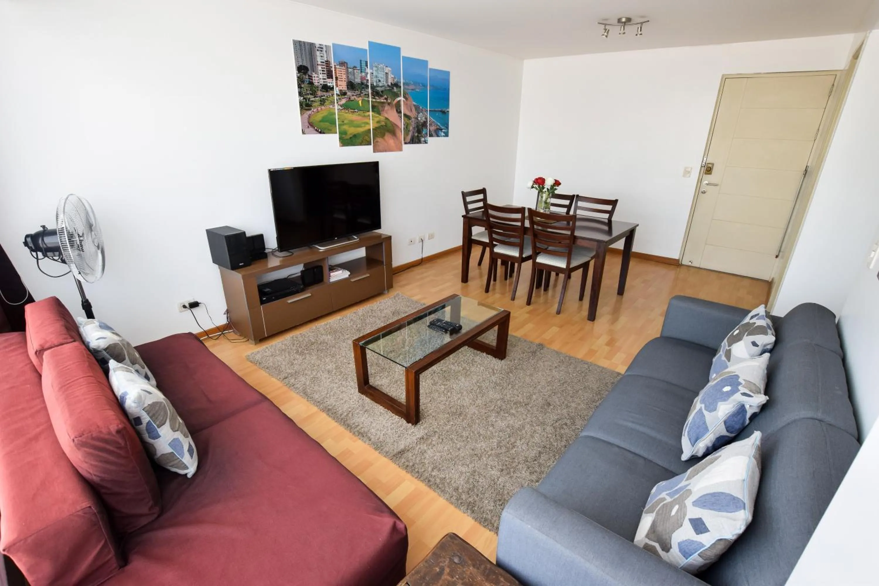 Living room in Miraflores Apartments 110 Alcanfores Street by Private Host