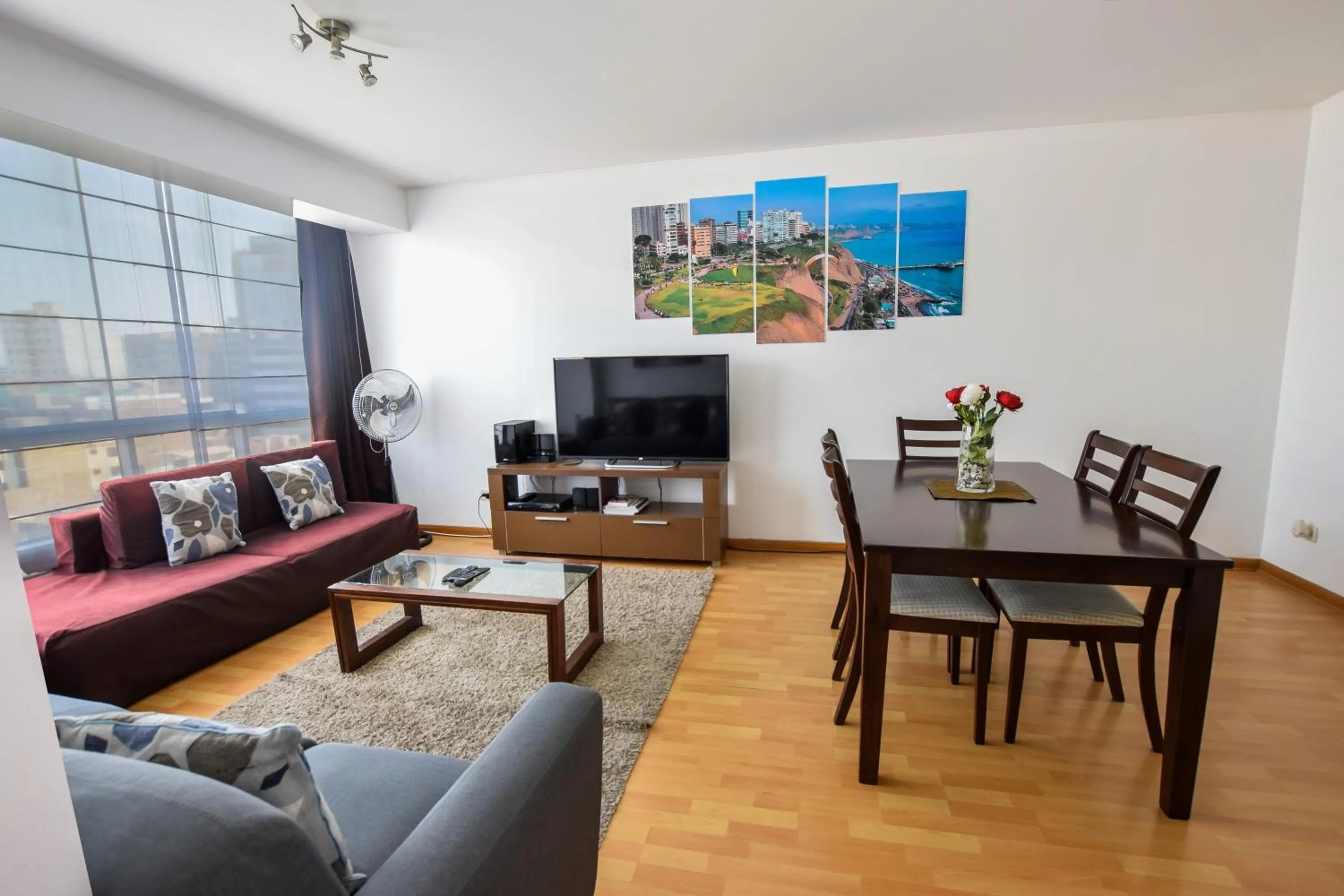 Living room in Miraflores Apartments 110 Alcanfores Street by Private Host