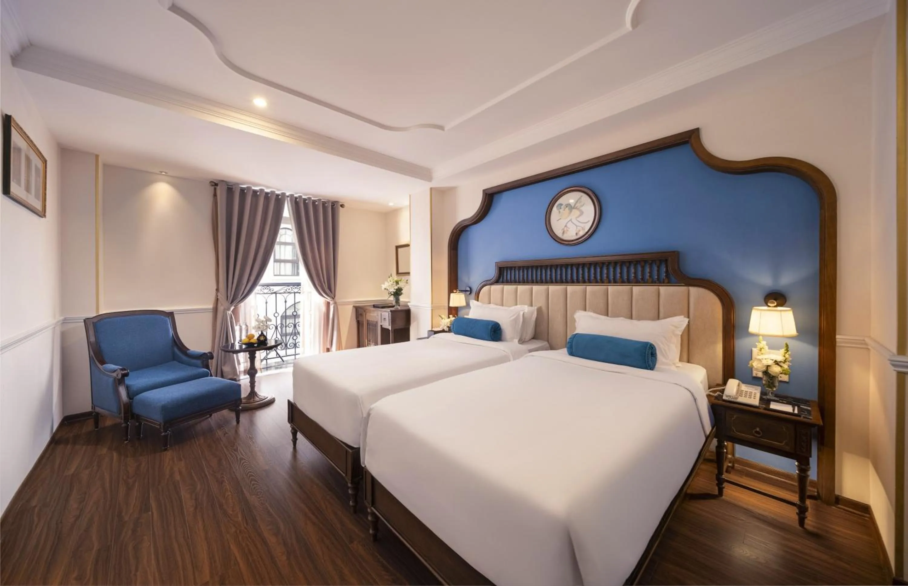 Photo of the whole room, Bed in Hanoi Tirant Hotel