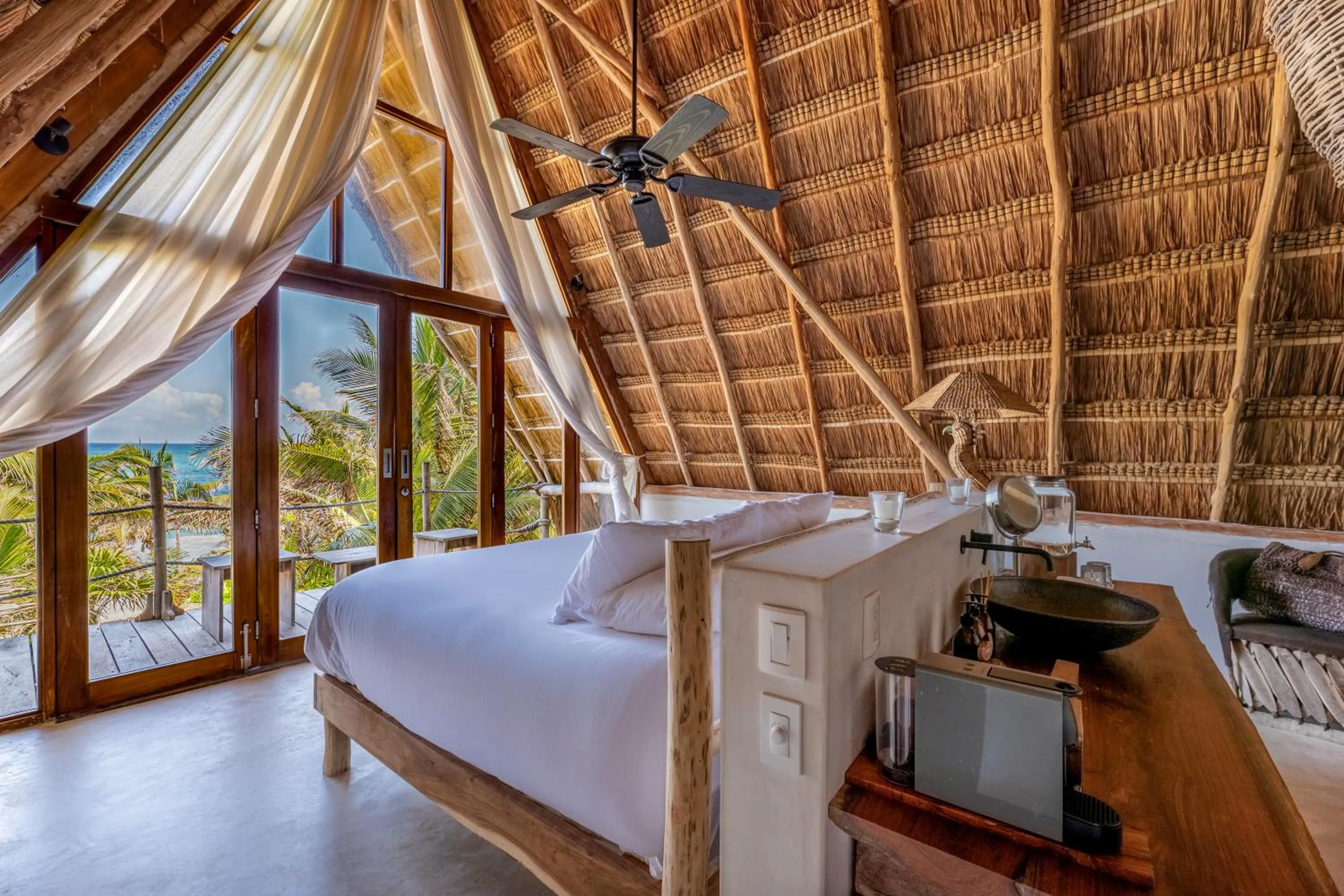 Bed in La Valise Tulum, Member of Small Luxury Hotels