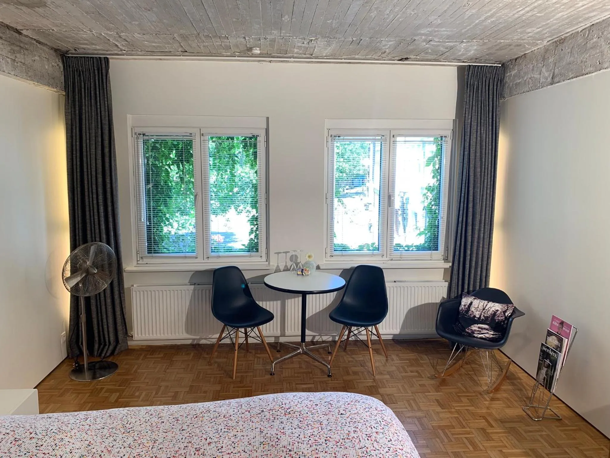 Seating area in B&B Yellow Submarine