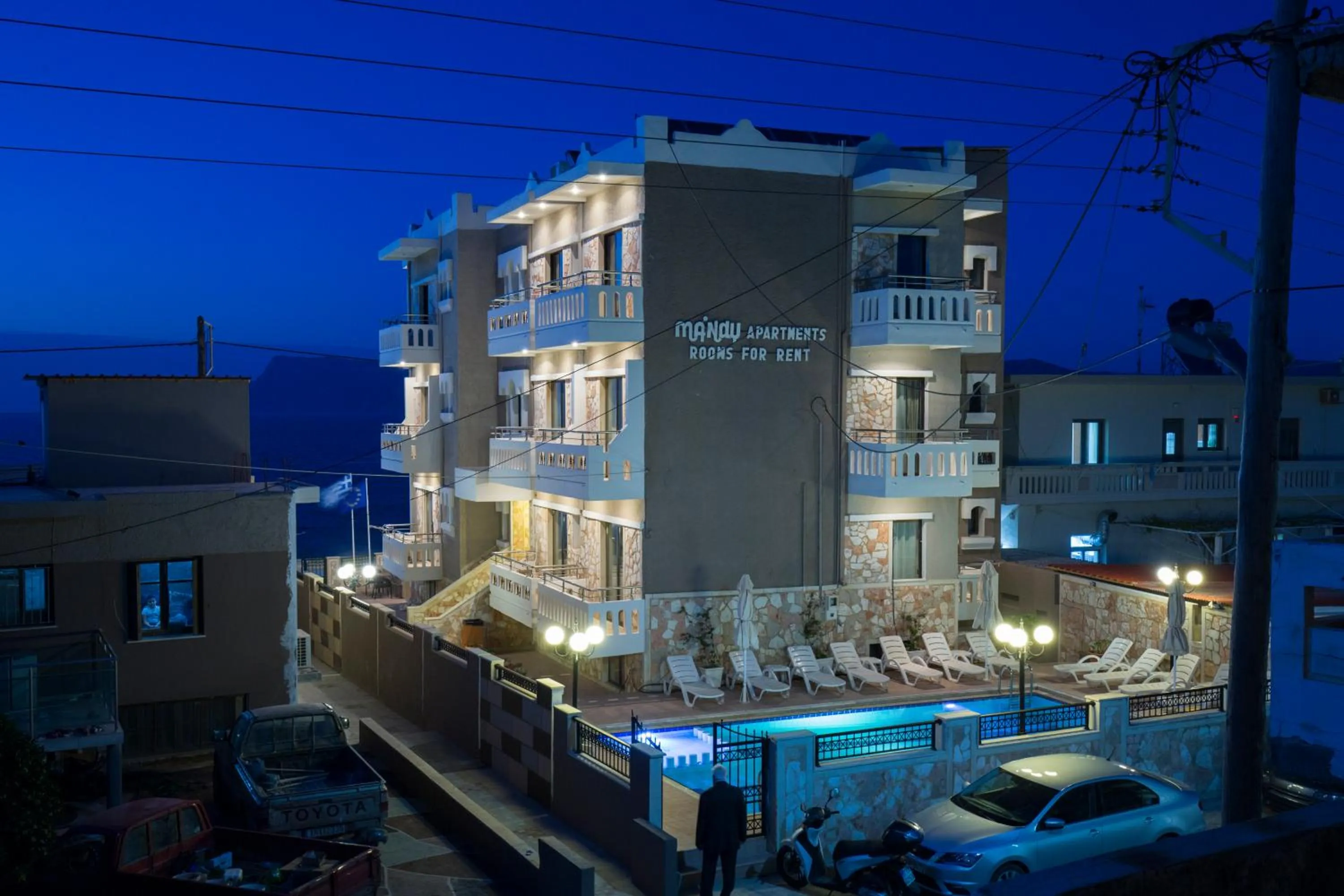 Pool view in Mandy Suites