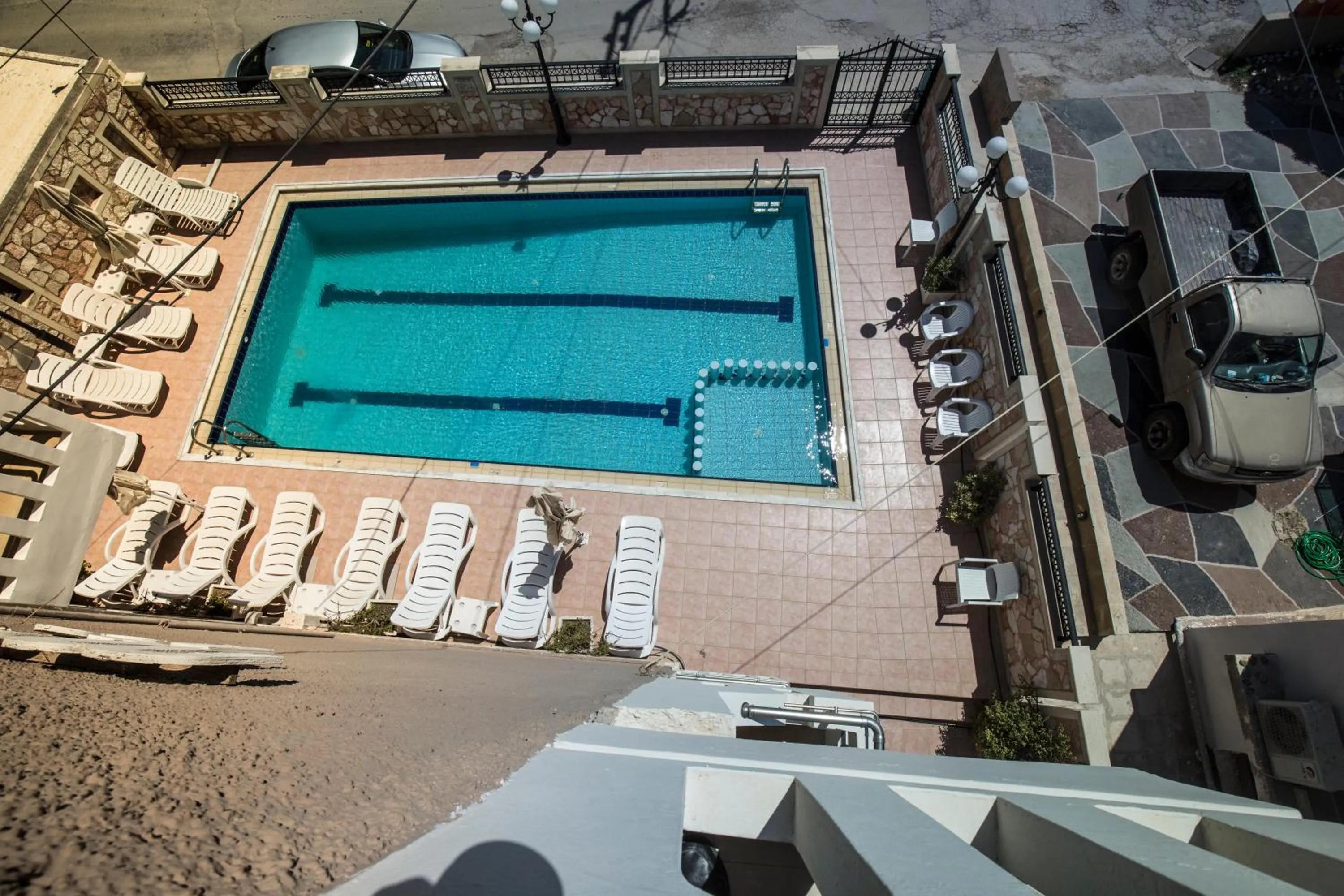 Pool view in Mandy Suites