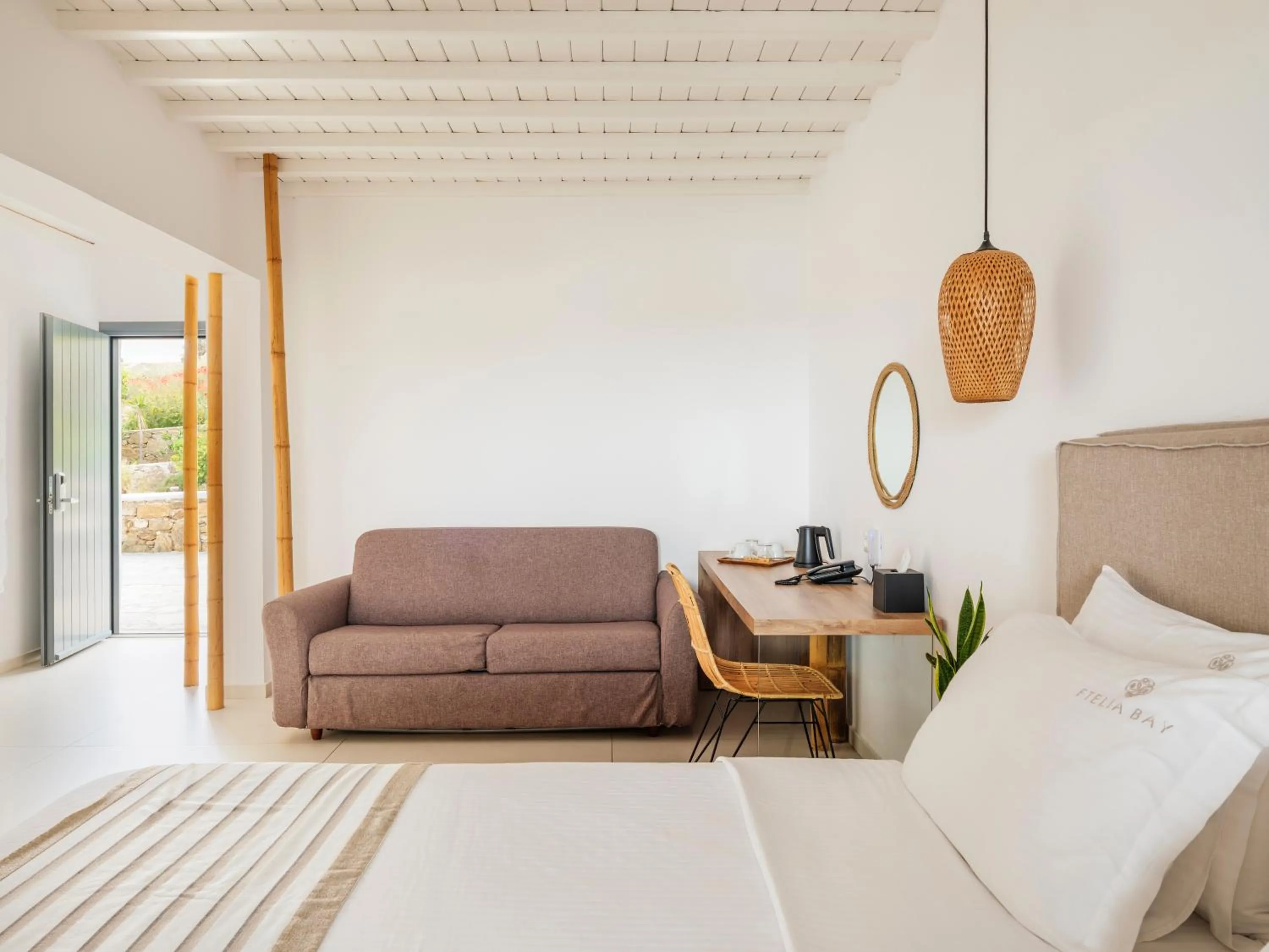 Bedroom, Bed in Ftelia Bay Boutique Hotel