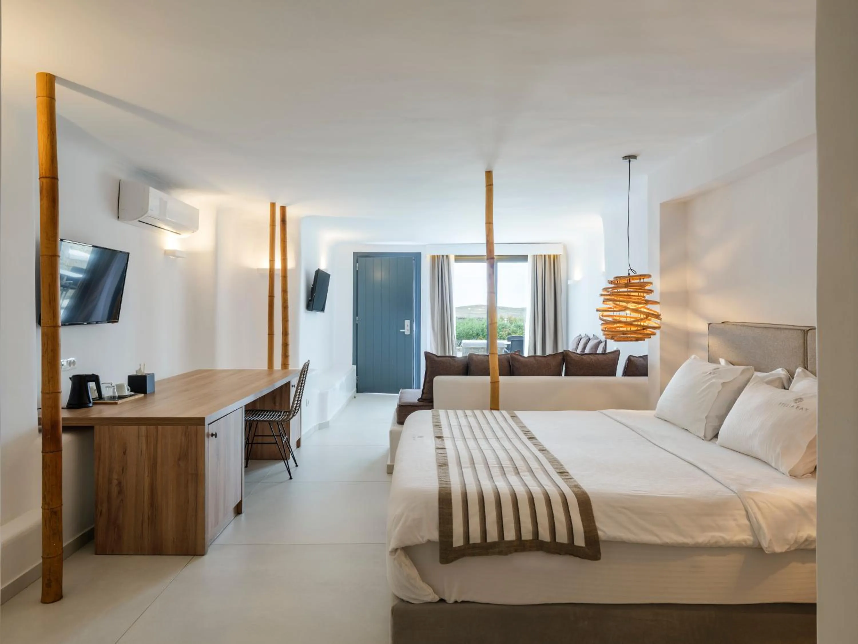 Bedroom, Bed in Ftelia Bay Boutique Hotel