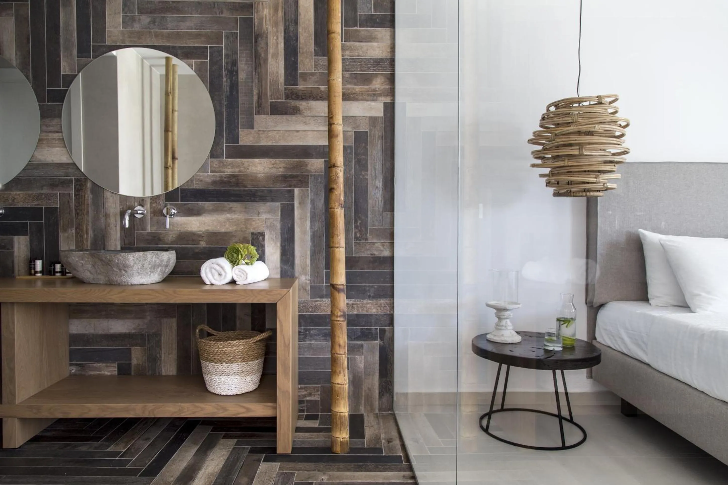 Decorative detail, Bed in Ftelia Bay Boutique Hotel