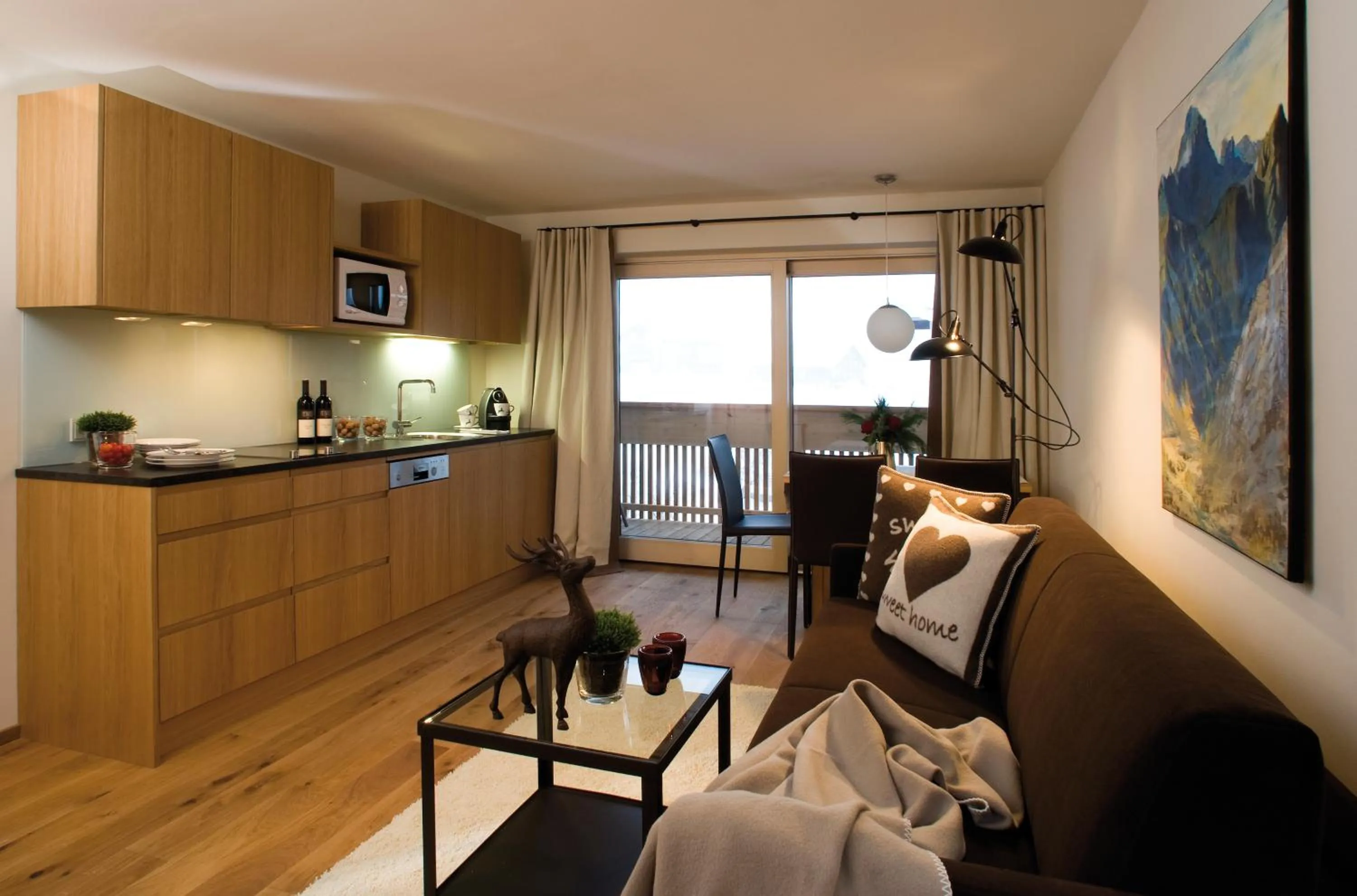 Kitchen or kitchenette in Hotel Alpenrose