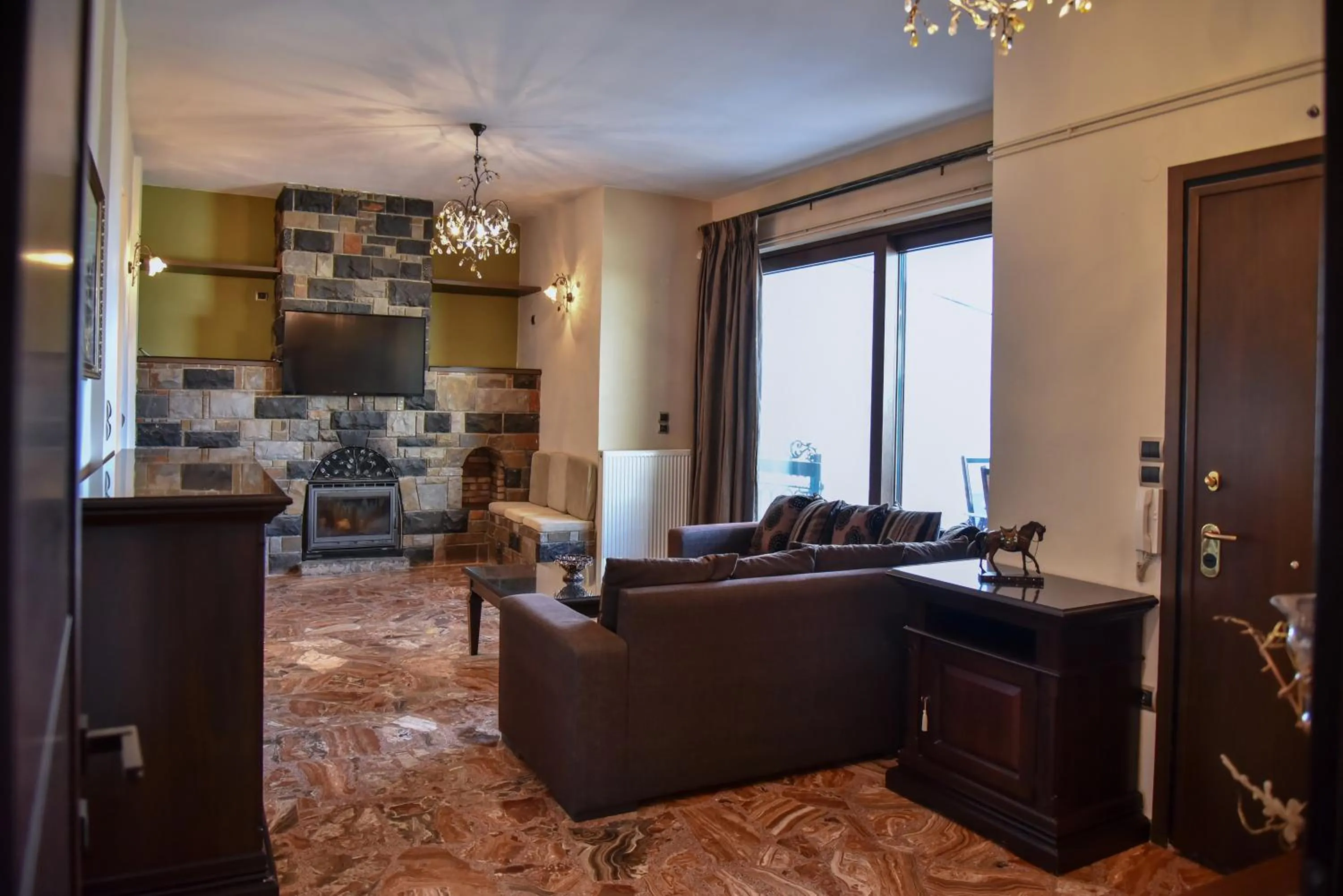 Living room in Iraklis Apartments