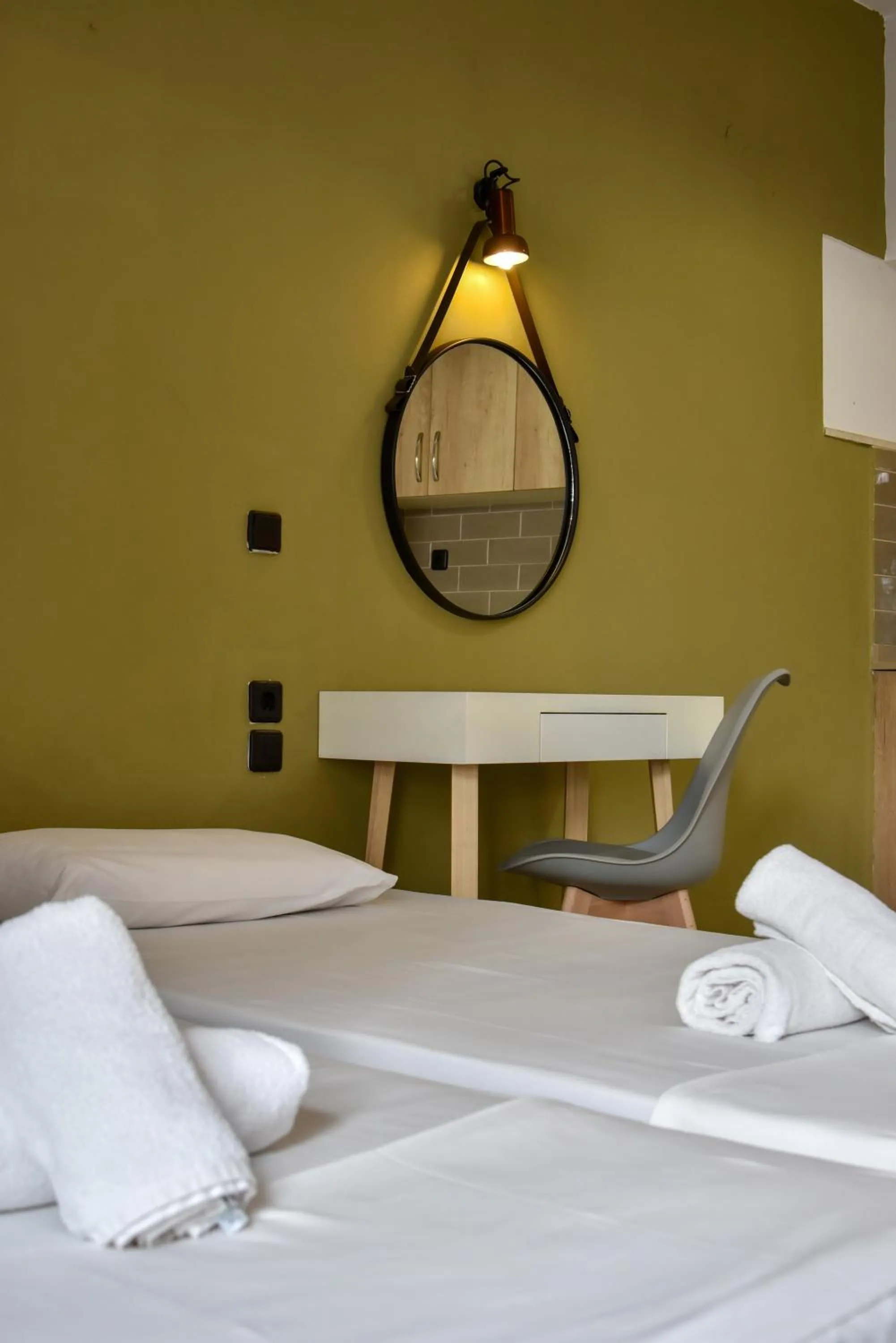 Bed in Iraklis Apartments