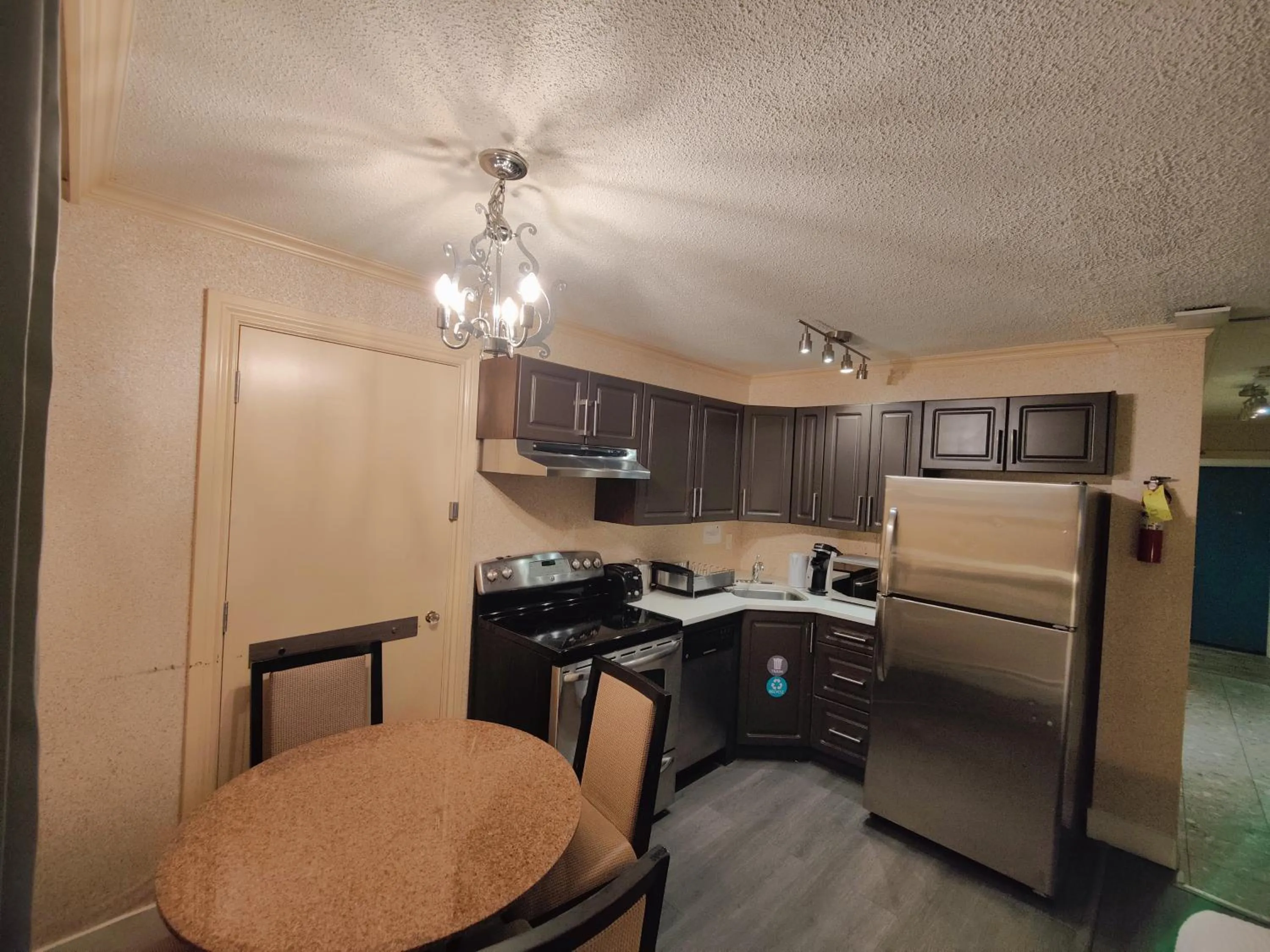 Dining area in Divya Sutra Suites on Robson Downtown Vancouver