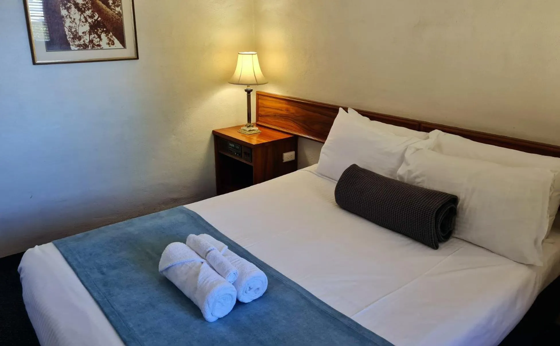 Bed in Seaton Arms Motor Inn