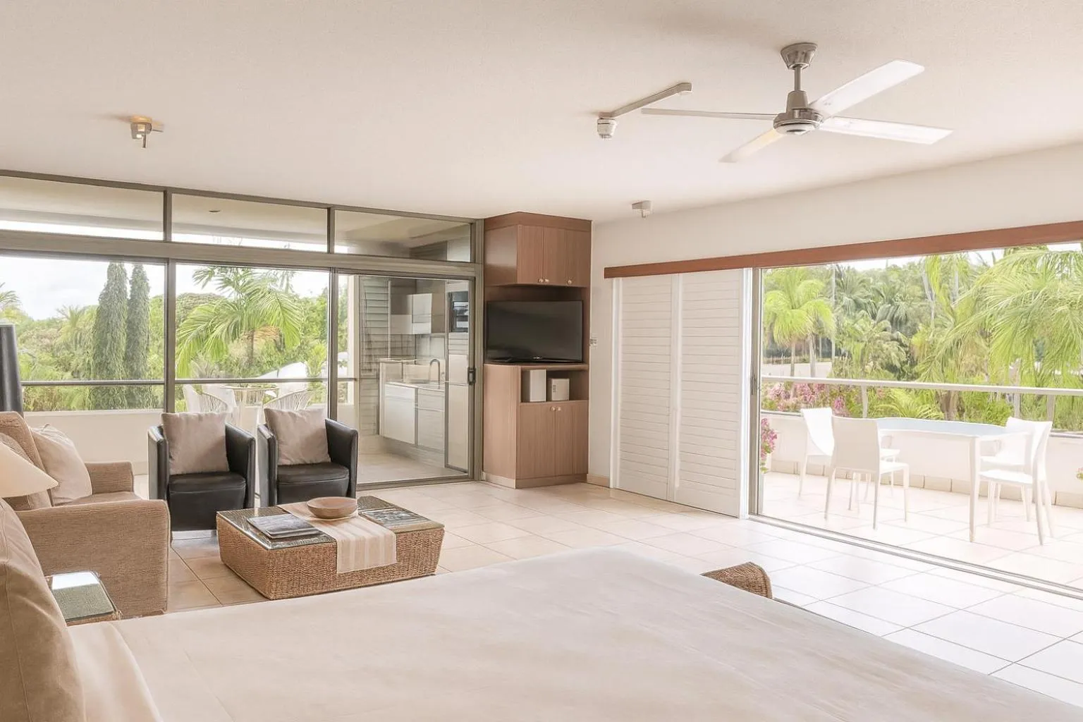 View (from property/room), Bed in Club Tropical Resort - Official Onsite Reception & Check In