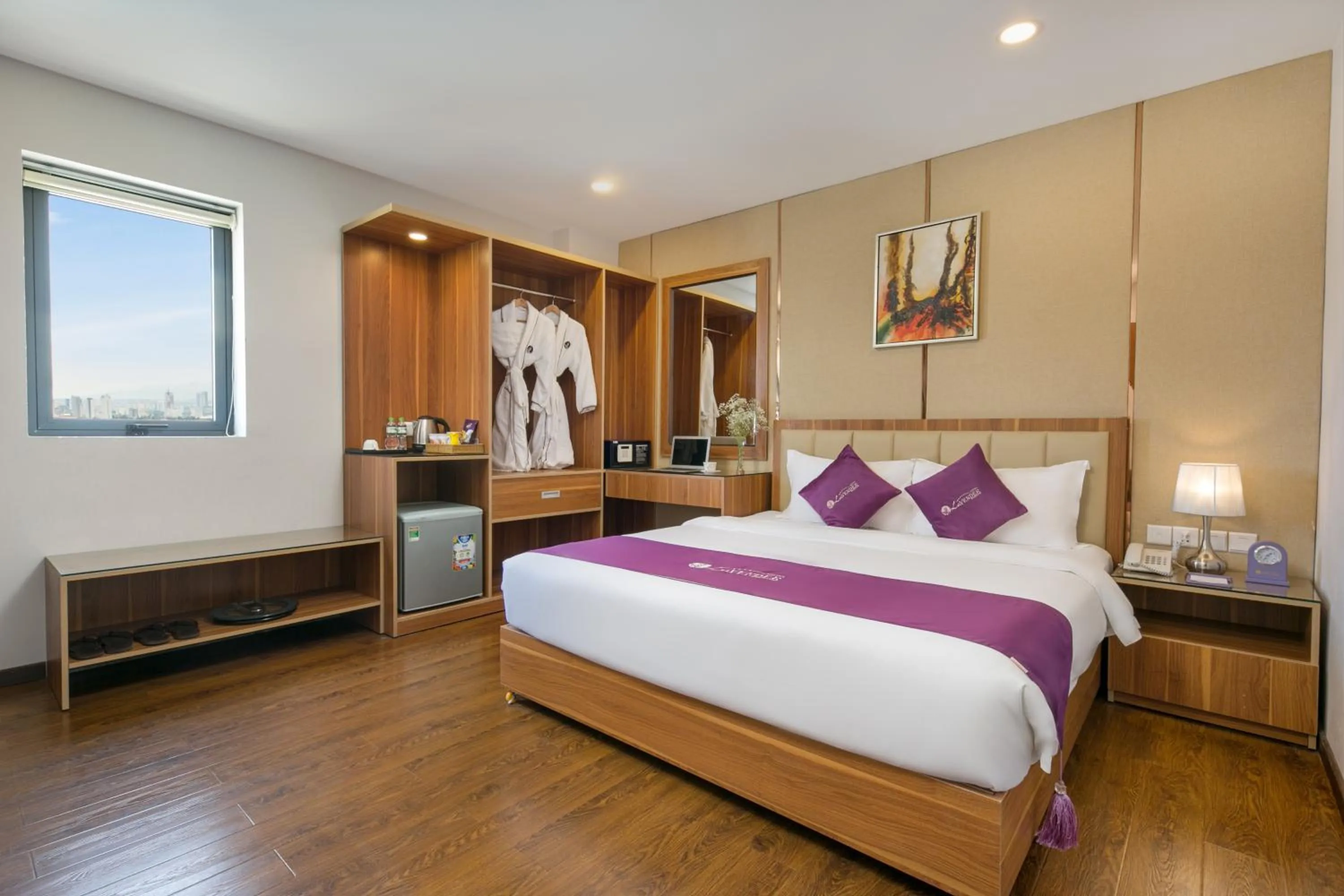 Bed in Lavender Riverside Hotel