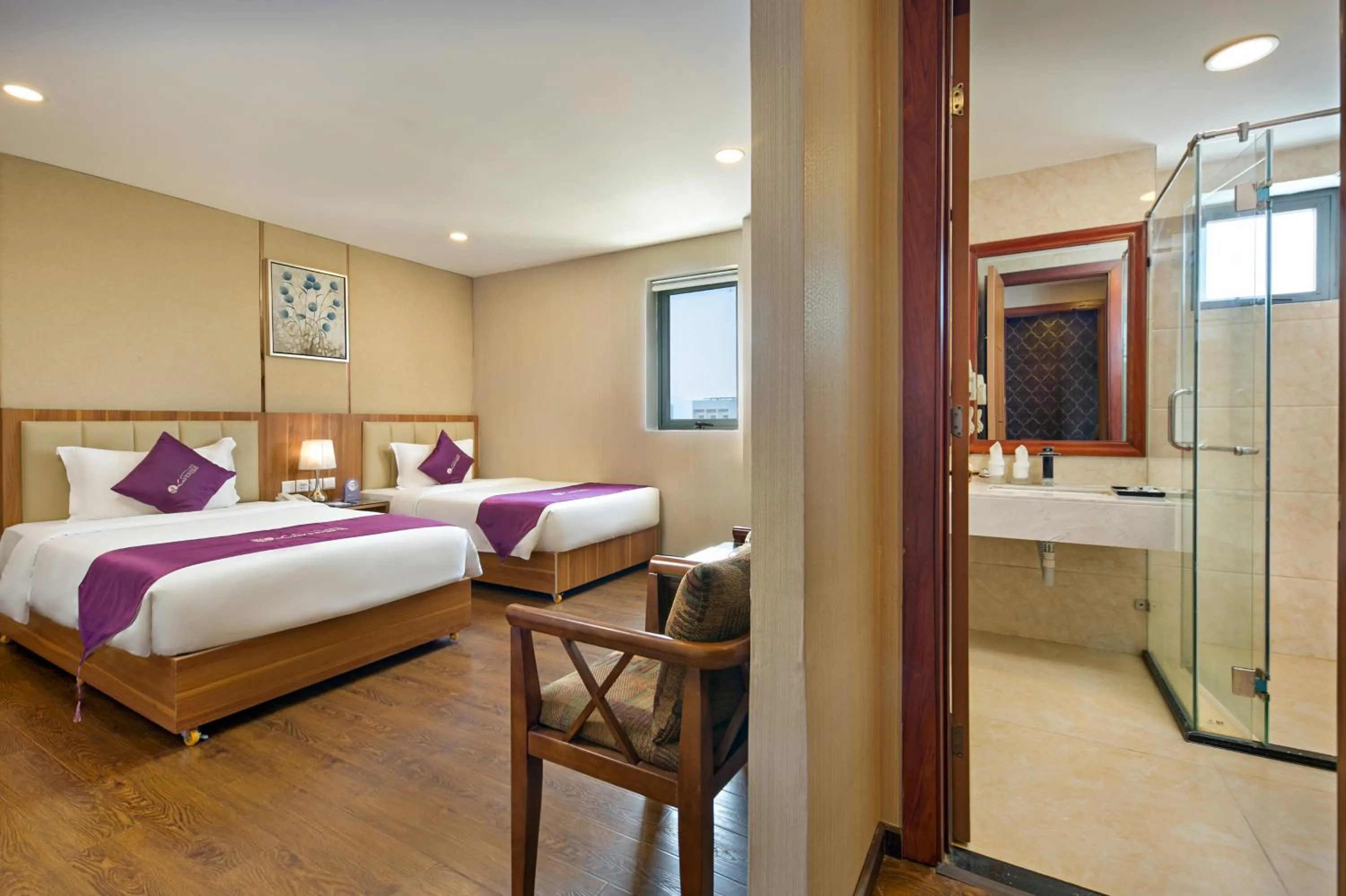 Bed in Lavender Riverside Hotel