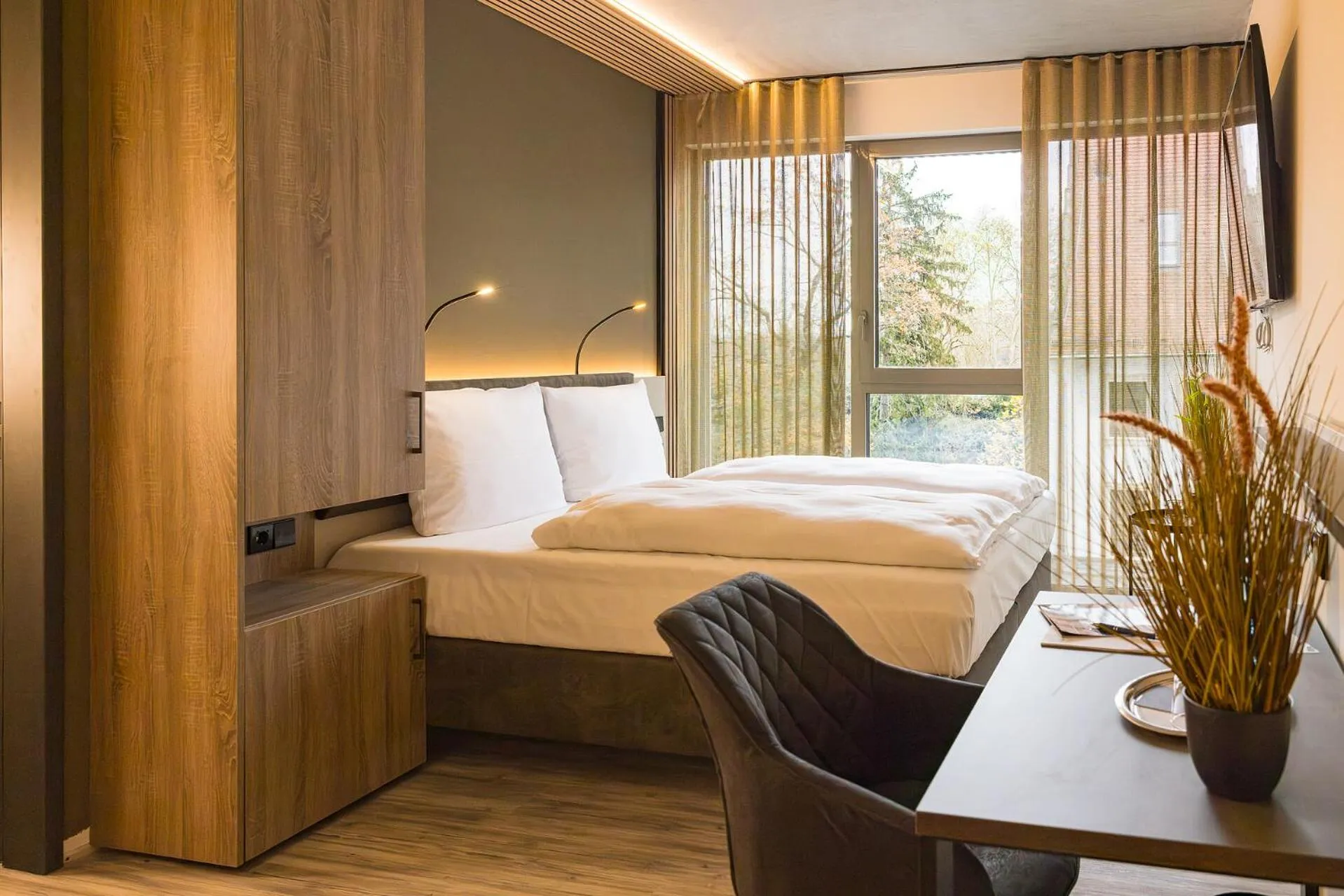 Bed in Hotel Schloss Lehen