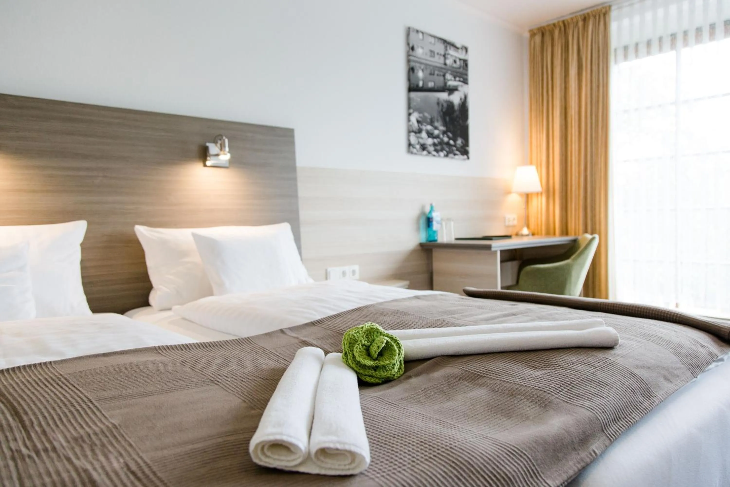 Bed in Friesen Hotel