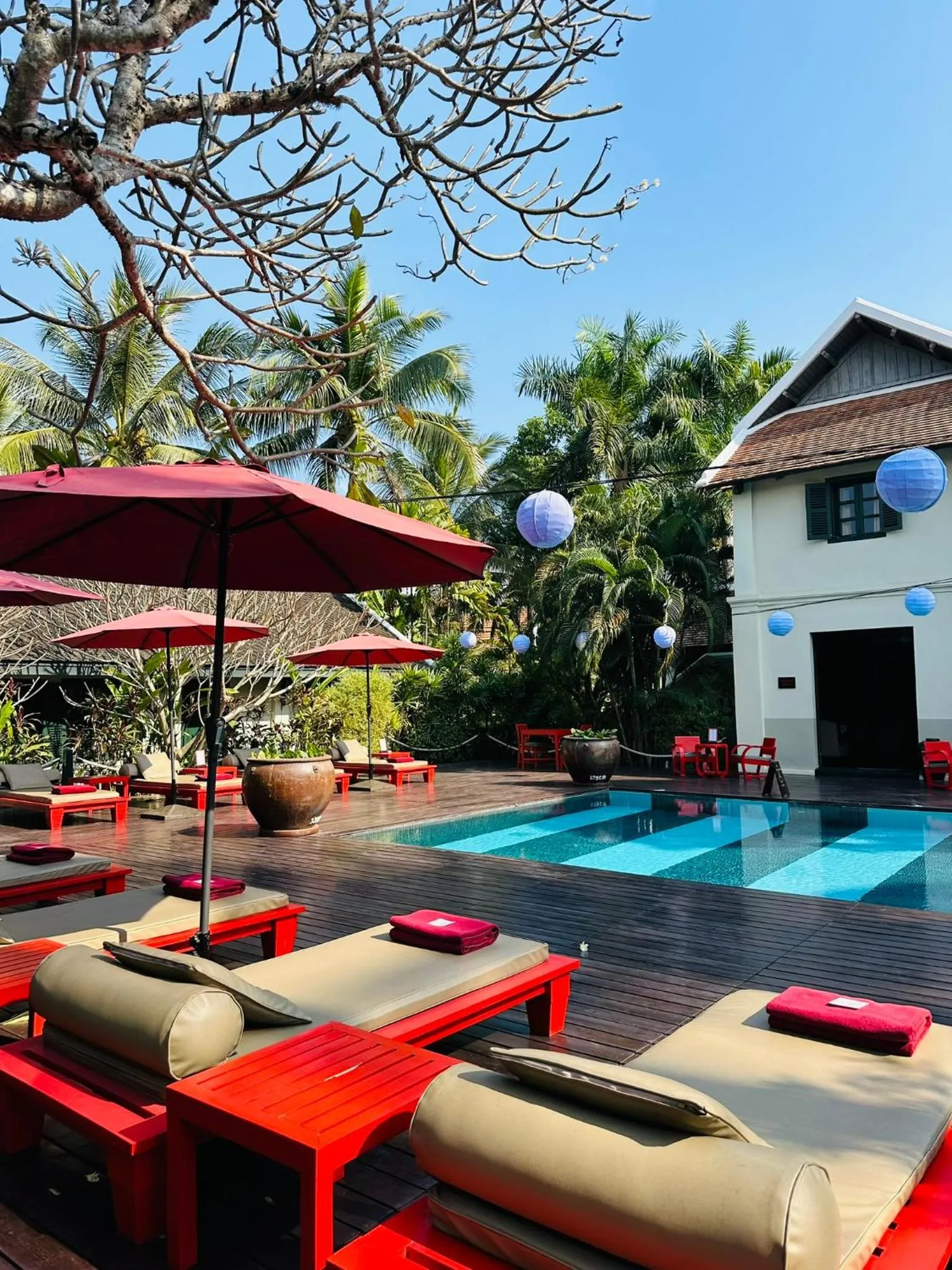 Pool view in Villa Maly Boutique Hotel