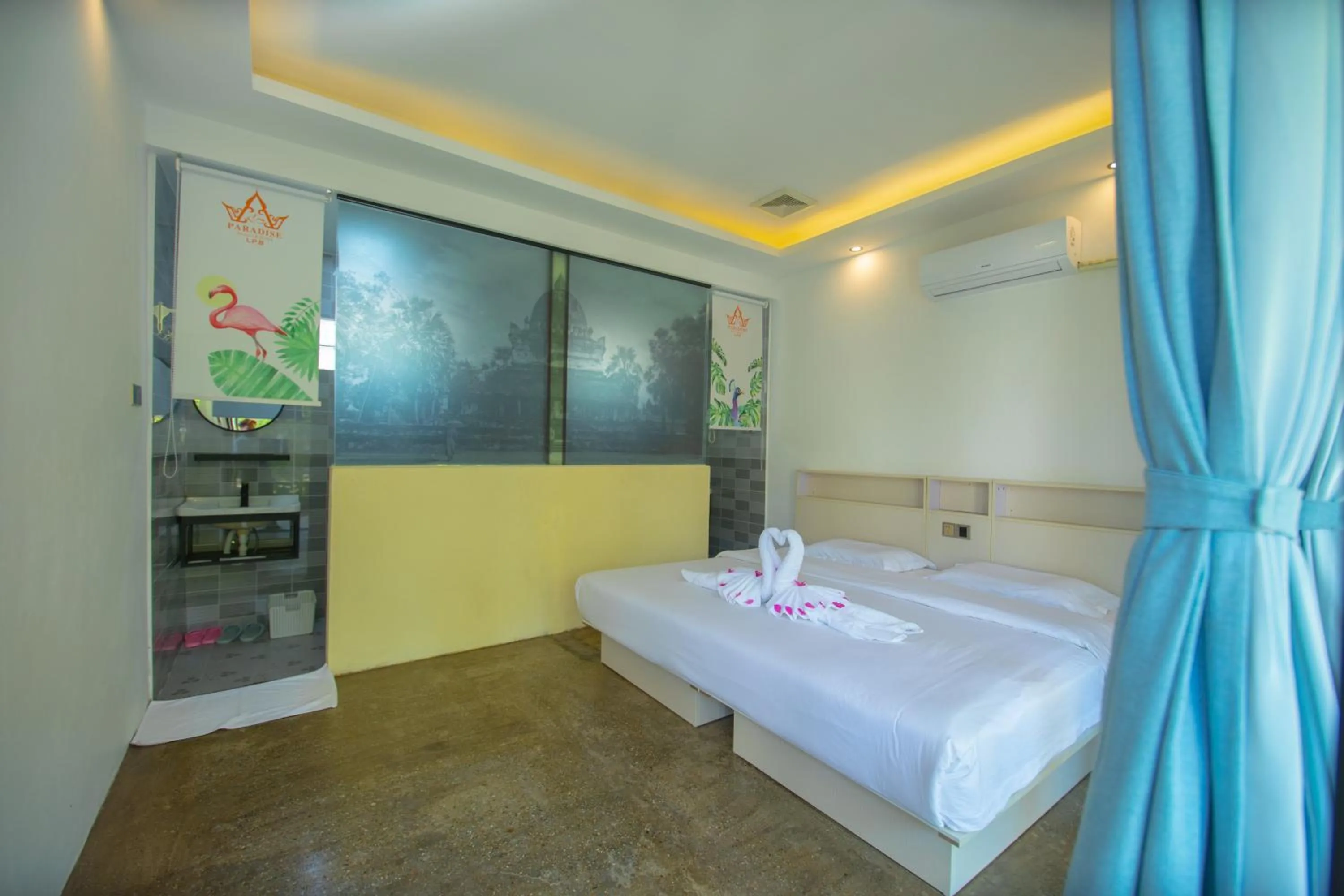 Bed in Luang Prabang chanon hotel