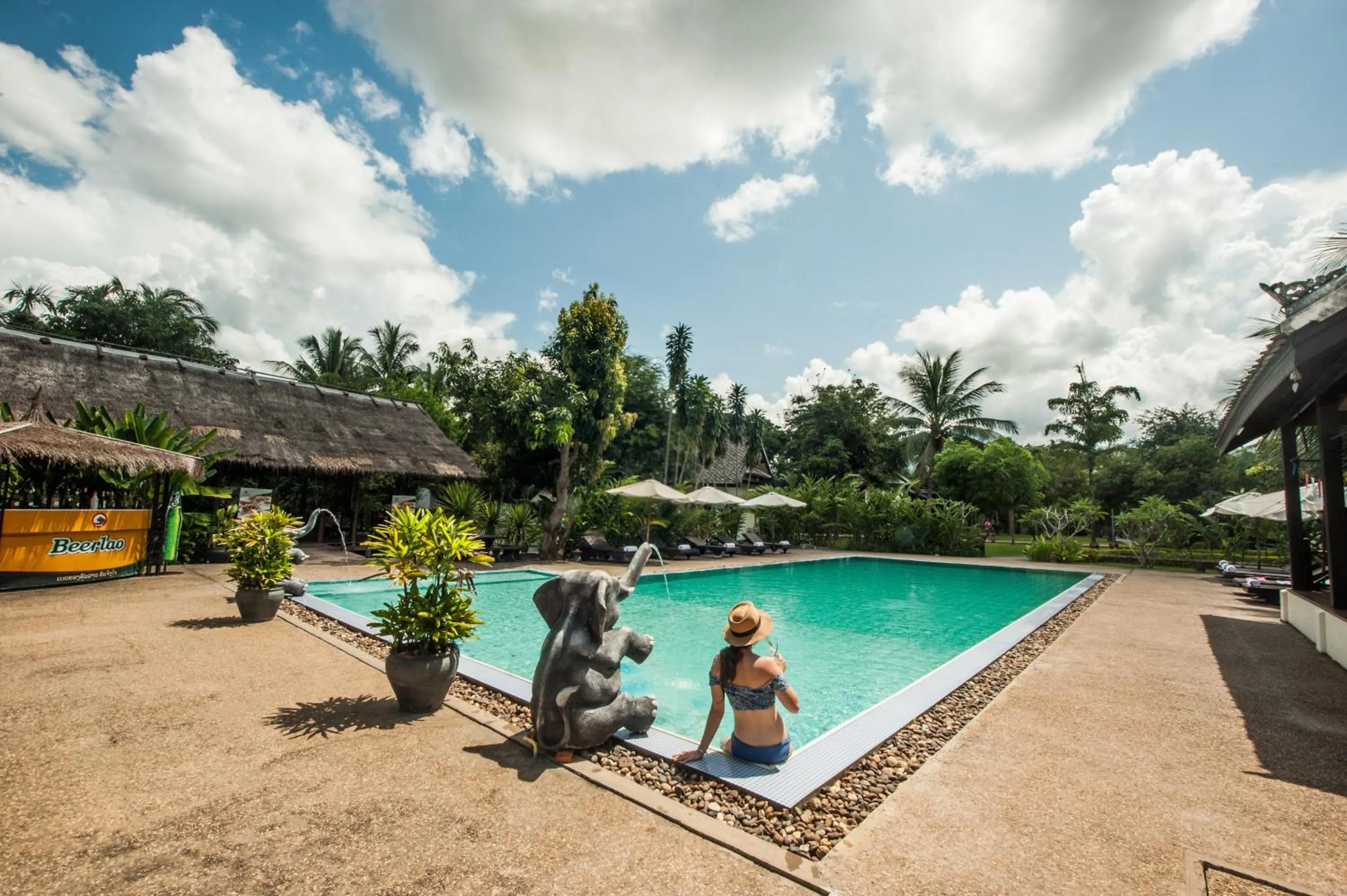 Swimming pool in Luang Prabang chanon hotel