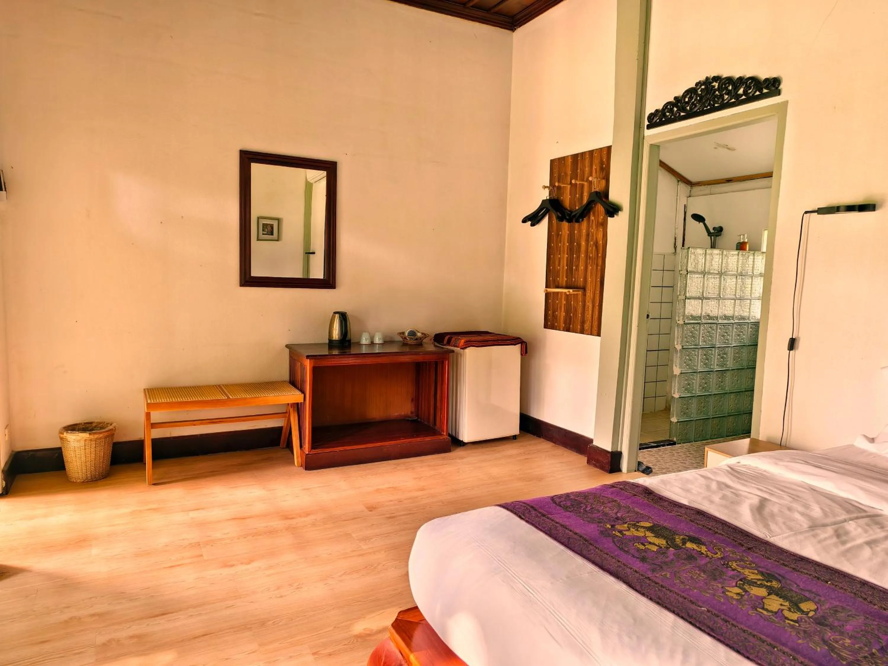 Bed in Luang Prabang chanon hotel