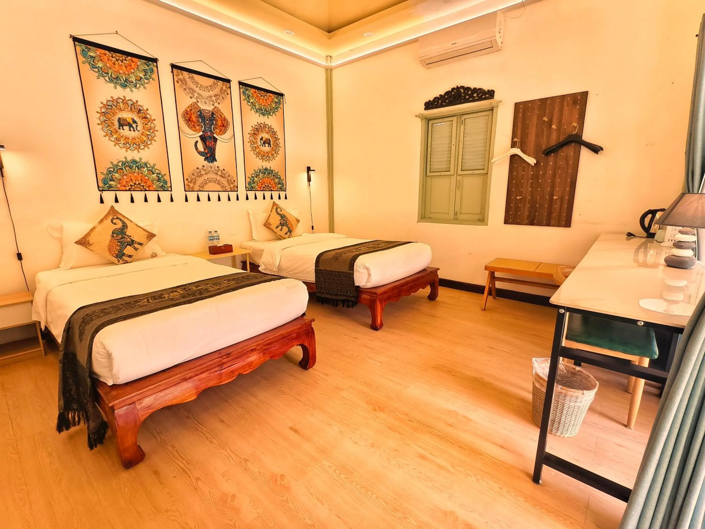 Bed in Luang Prabang chanon hotel