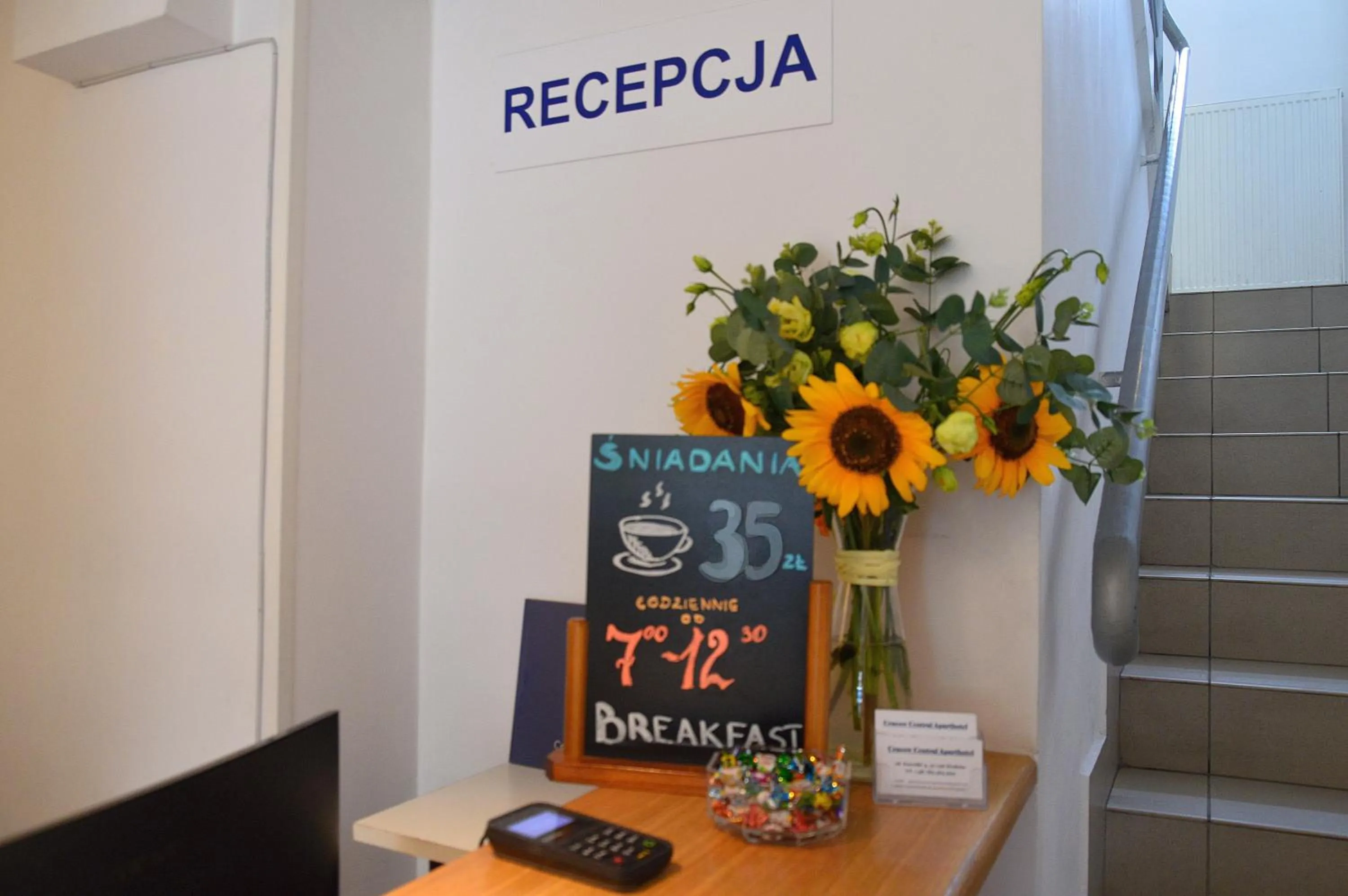 Lobby or reception in Cracow Central Aparthotel