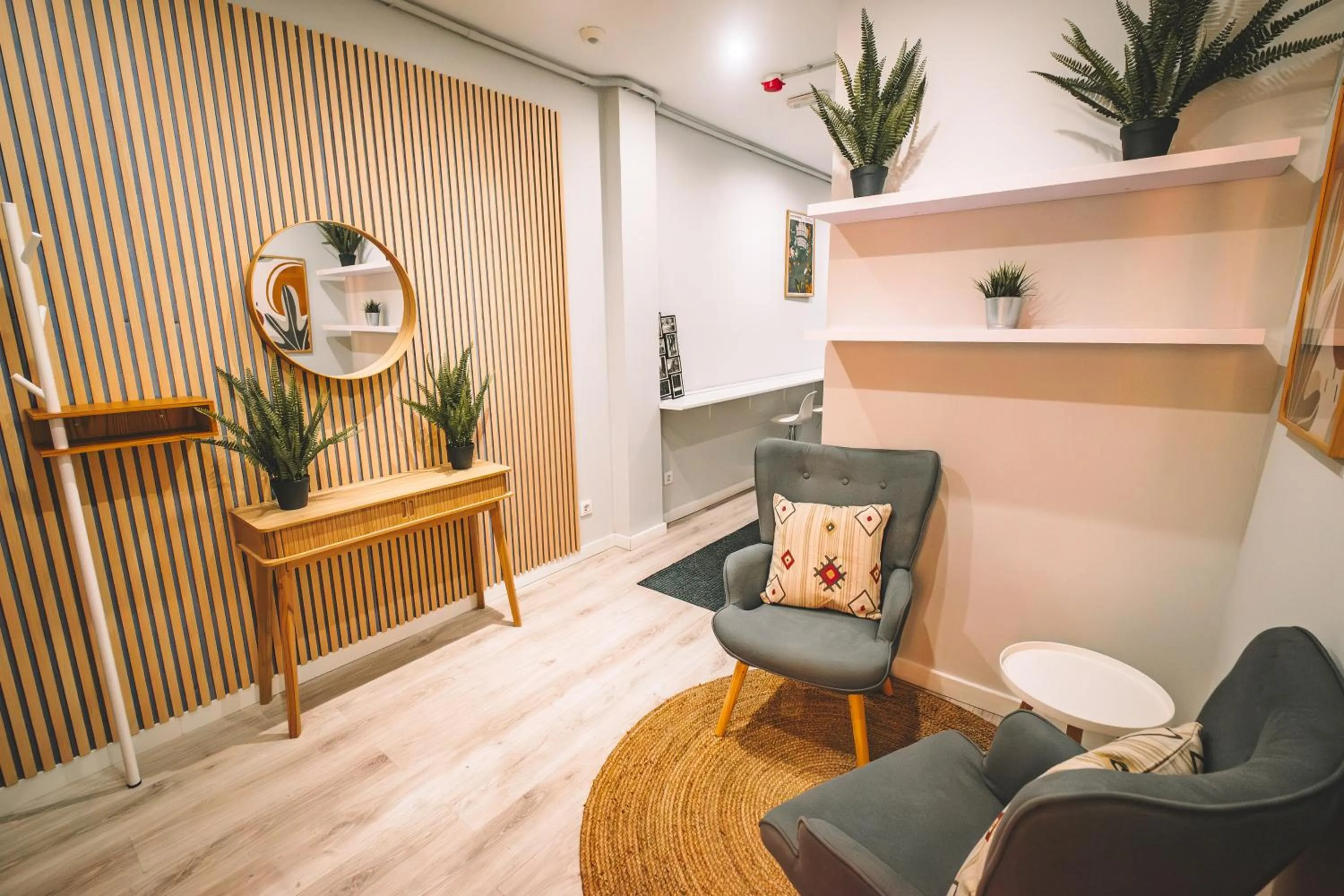 Living room in Fira Rooms Barcelona Hospitalet