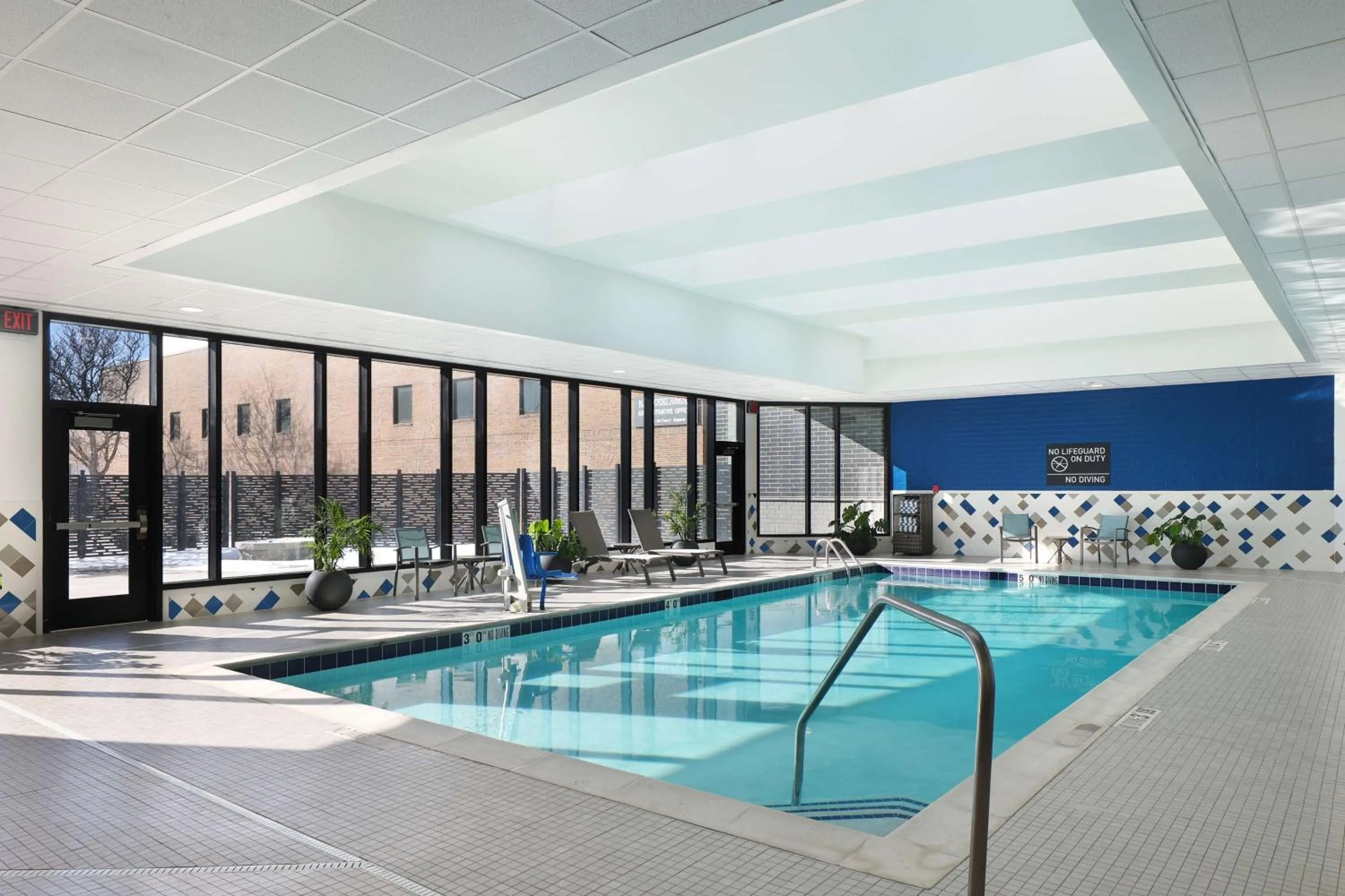 Pool view in Doubletree By Hilton Battle Creek