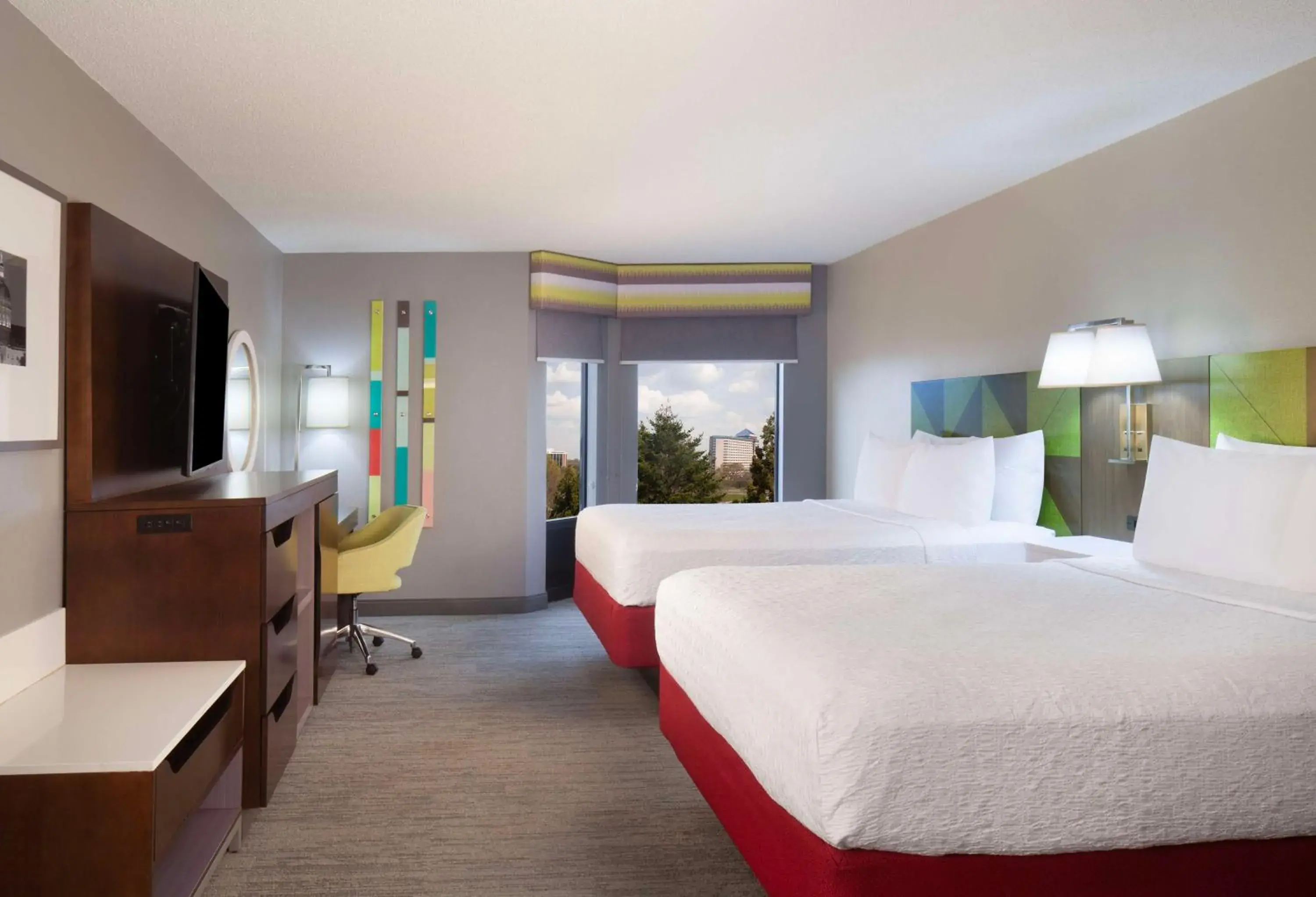 One-Bedroom Suite with Two Queen Beds and Sofa Bed in Hampton Inn & Suites-Atlanta Airport North-I-85 One-Bedroom Suite with Two Queen Beds and Sofa Bed in Hampton Inn & Suites-Atlanta Airport North-I-85