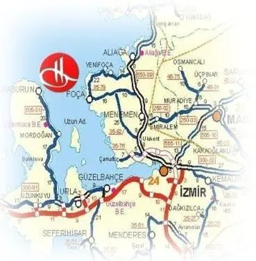 Location in Hanedan Otel Foca Izmir