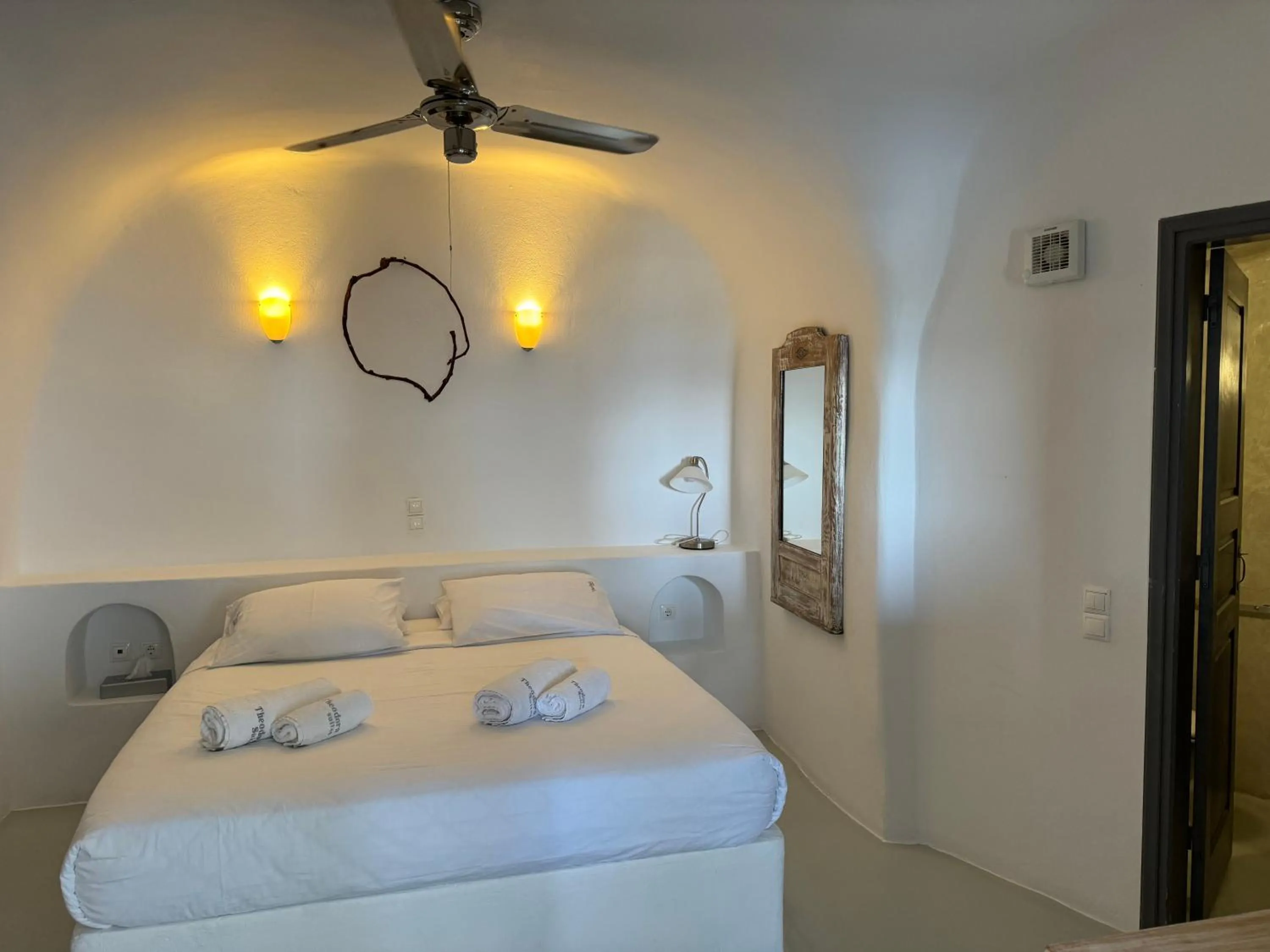 Bed in Theodora Suites