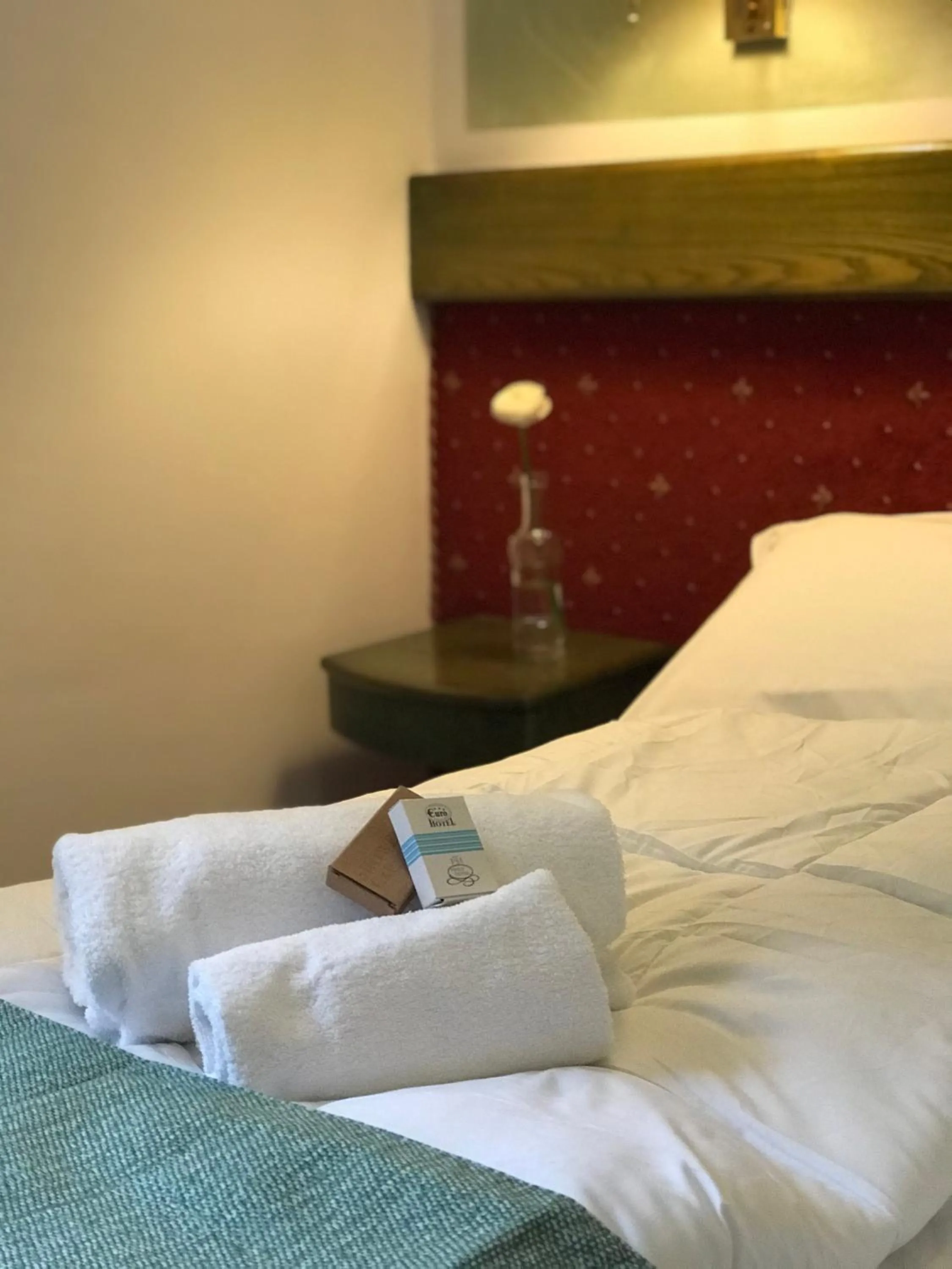 towels, Bed in Eurohotel