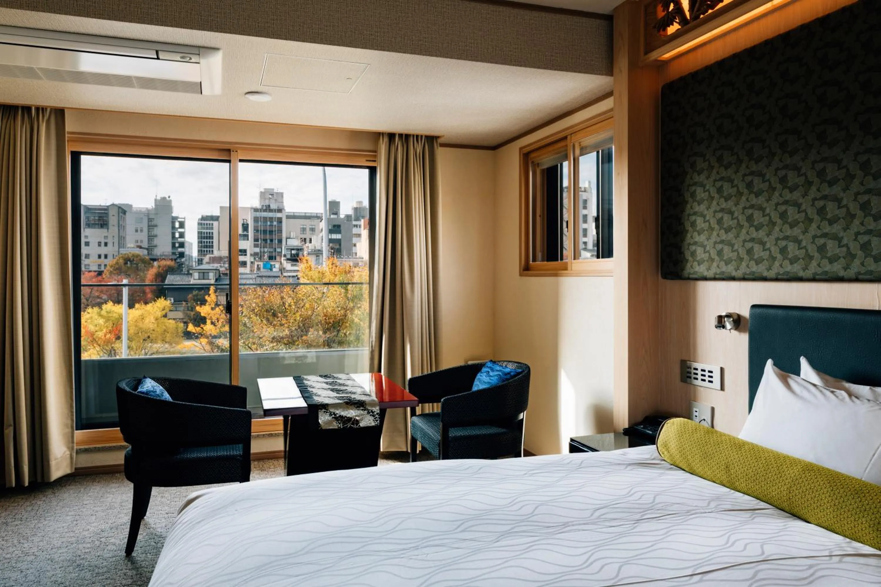 View (from property/room), Bed in Hotel Alza Kyoto