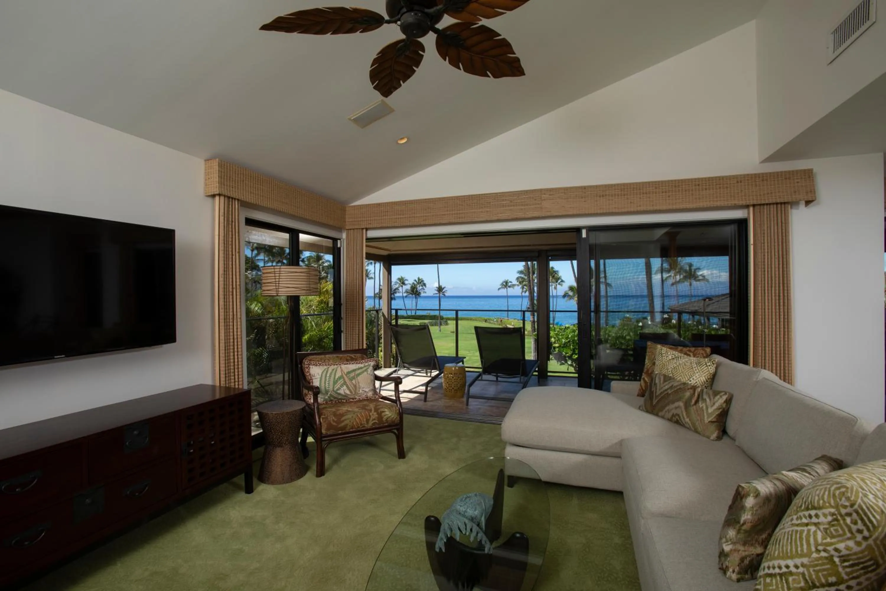 Living room in Wailea Elua Village - CoralTree Residence Collection
