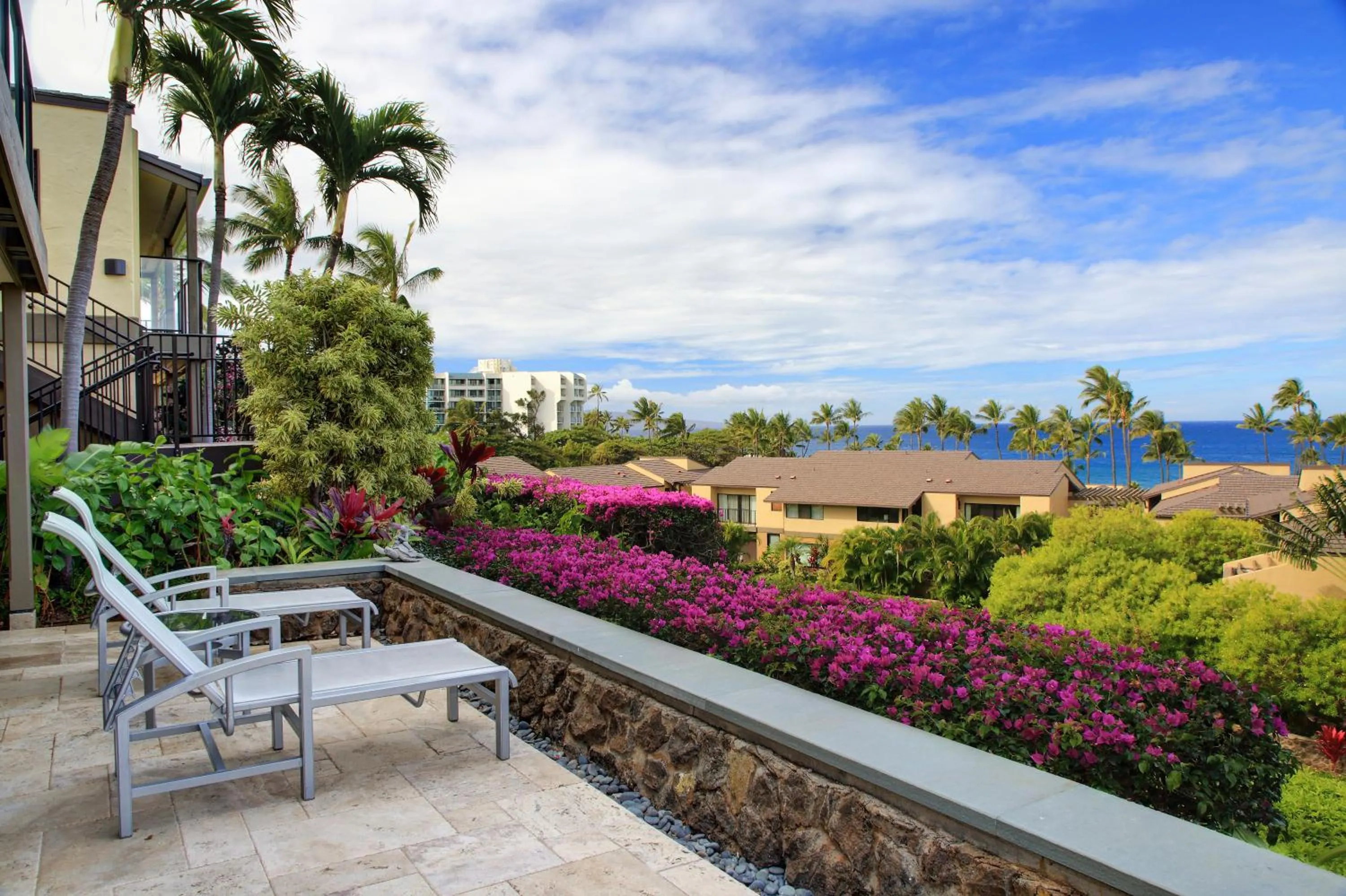 Patio in Wailea Elua Village - CoralTree Residence Collection