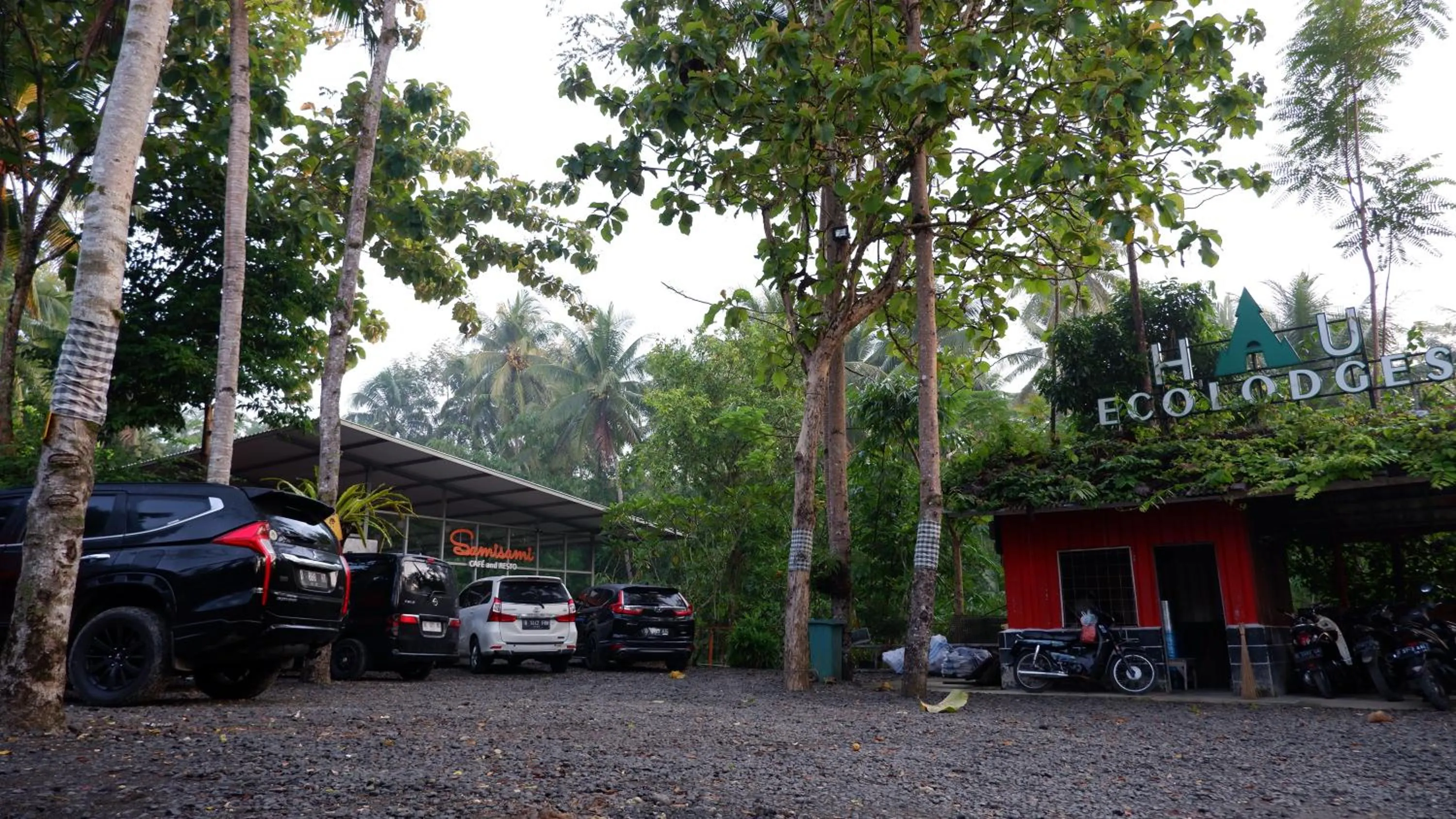 Parking in Hau Eco Lodges Citumang Pangandaran