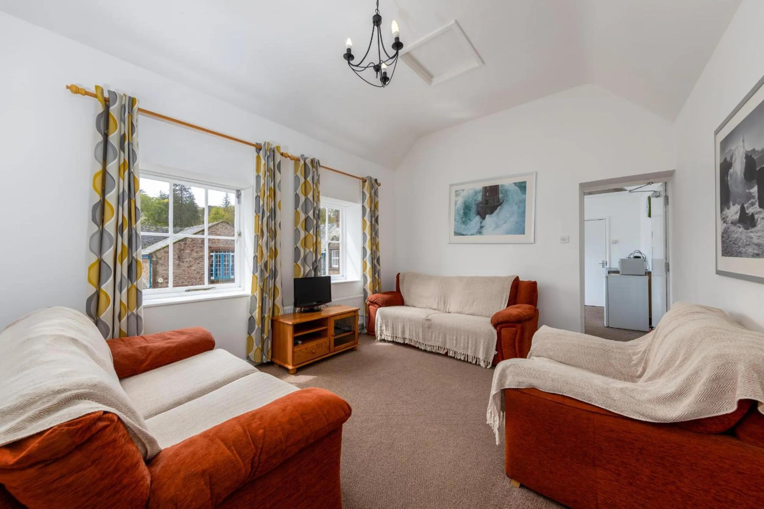 Bed in Muncaster Castle Coachman's Quarters