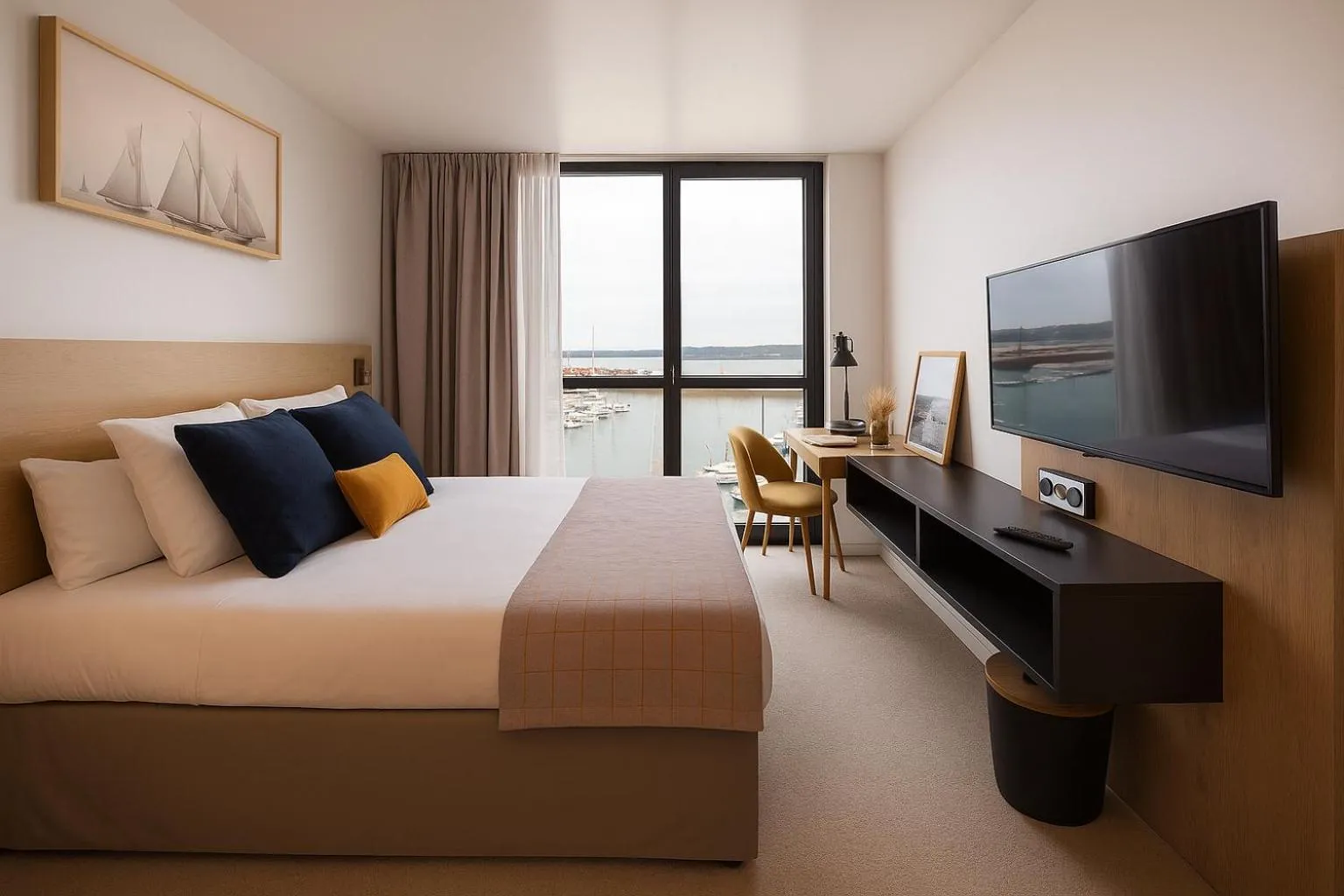 Bed in Le Nautica Hôtel