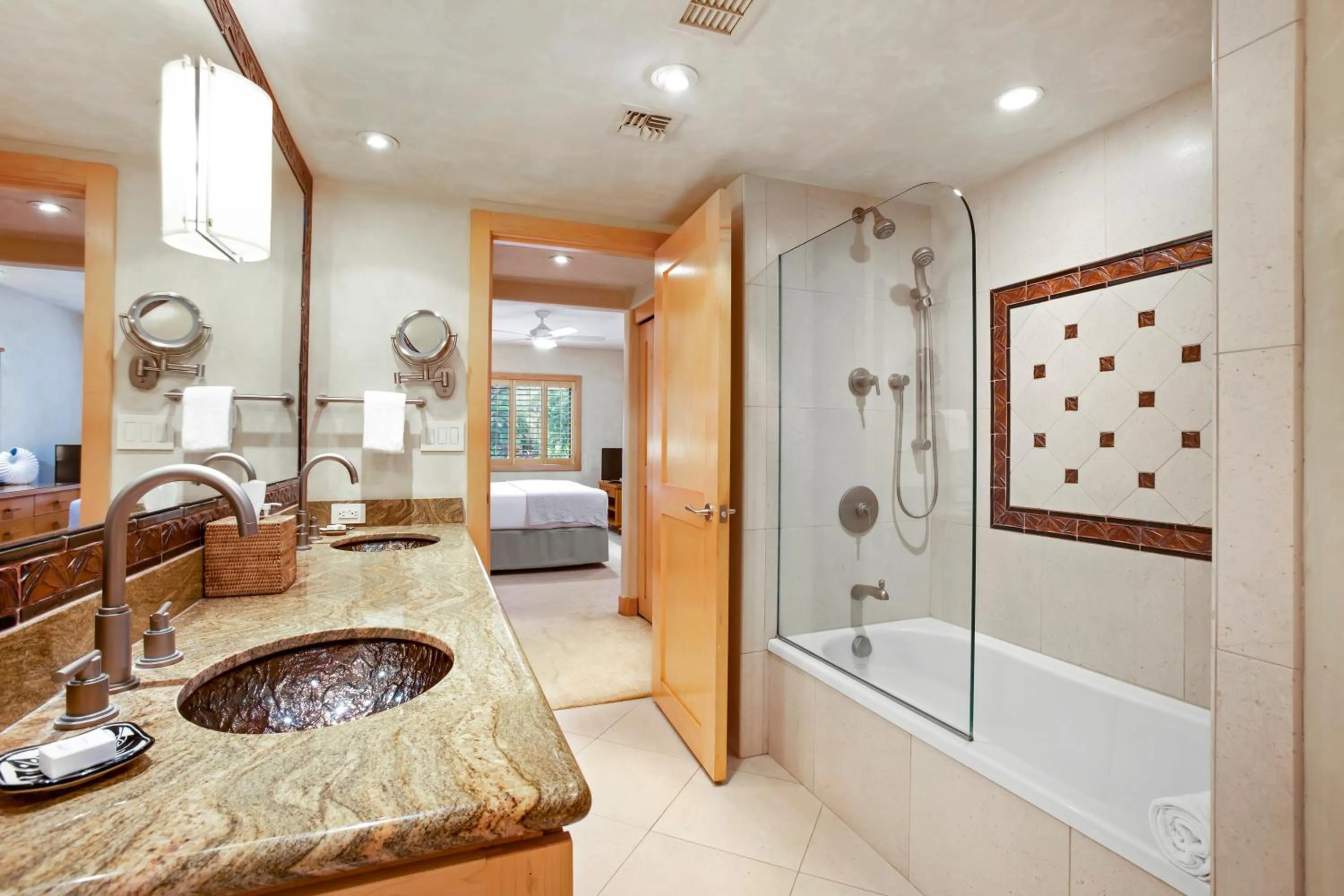 Bathroom in Makena Surf- CoralTree Residence Collection