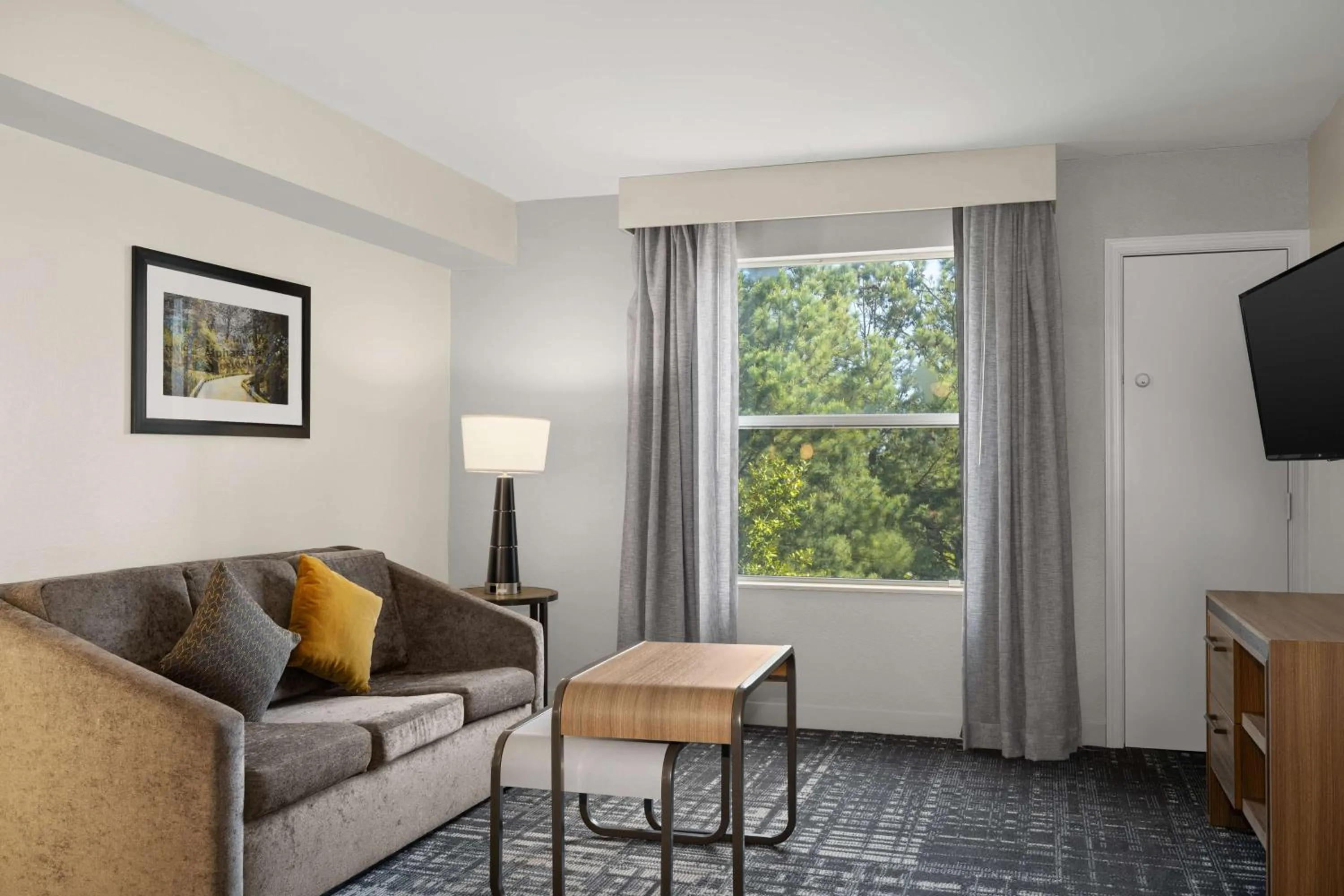 Living room in Homewood Suites by Hilton Atlanta-Alpharetta
