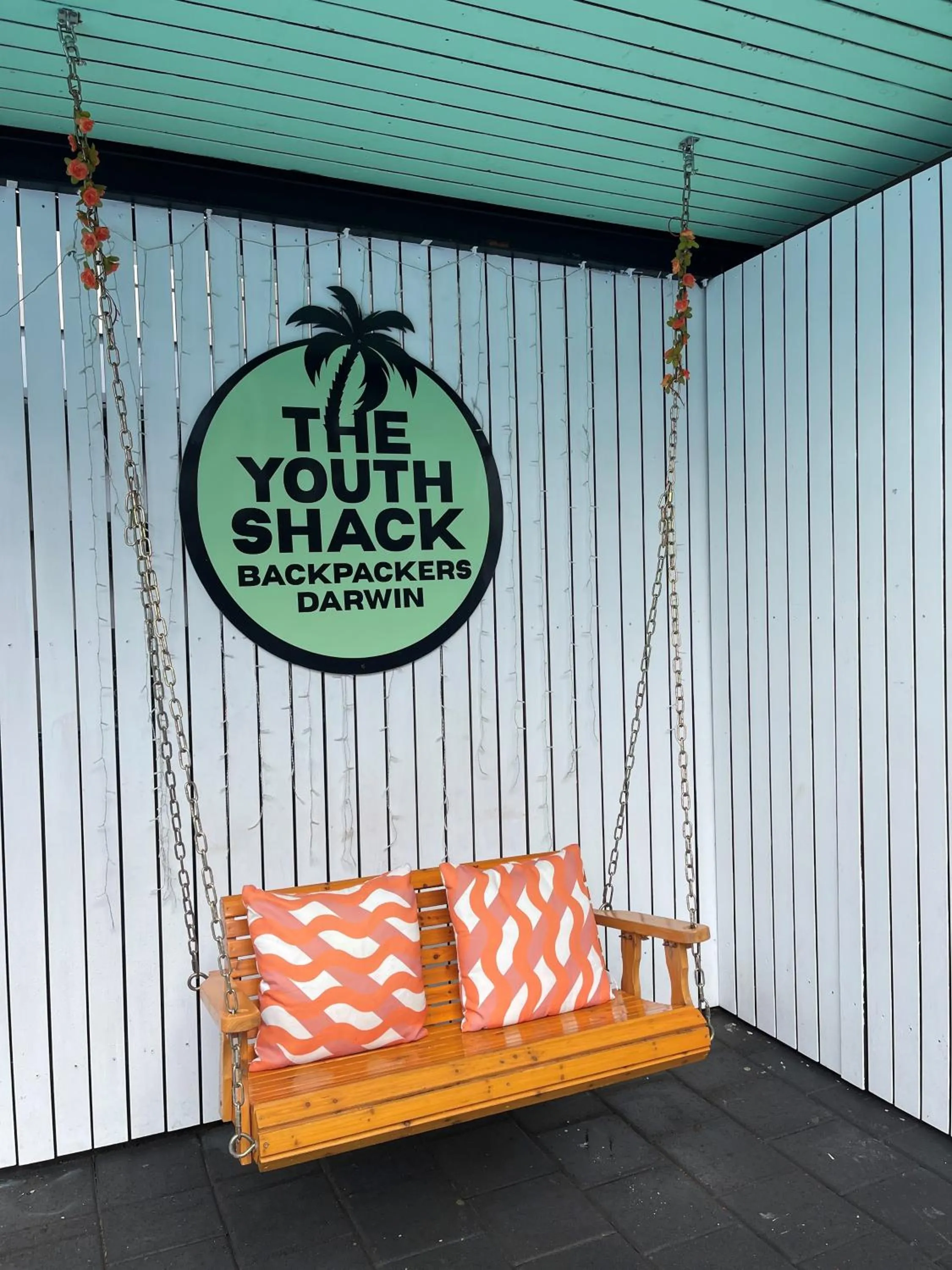 Pool view in Youth Shack Backpackers Darwin