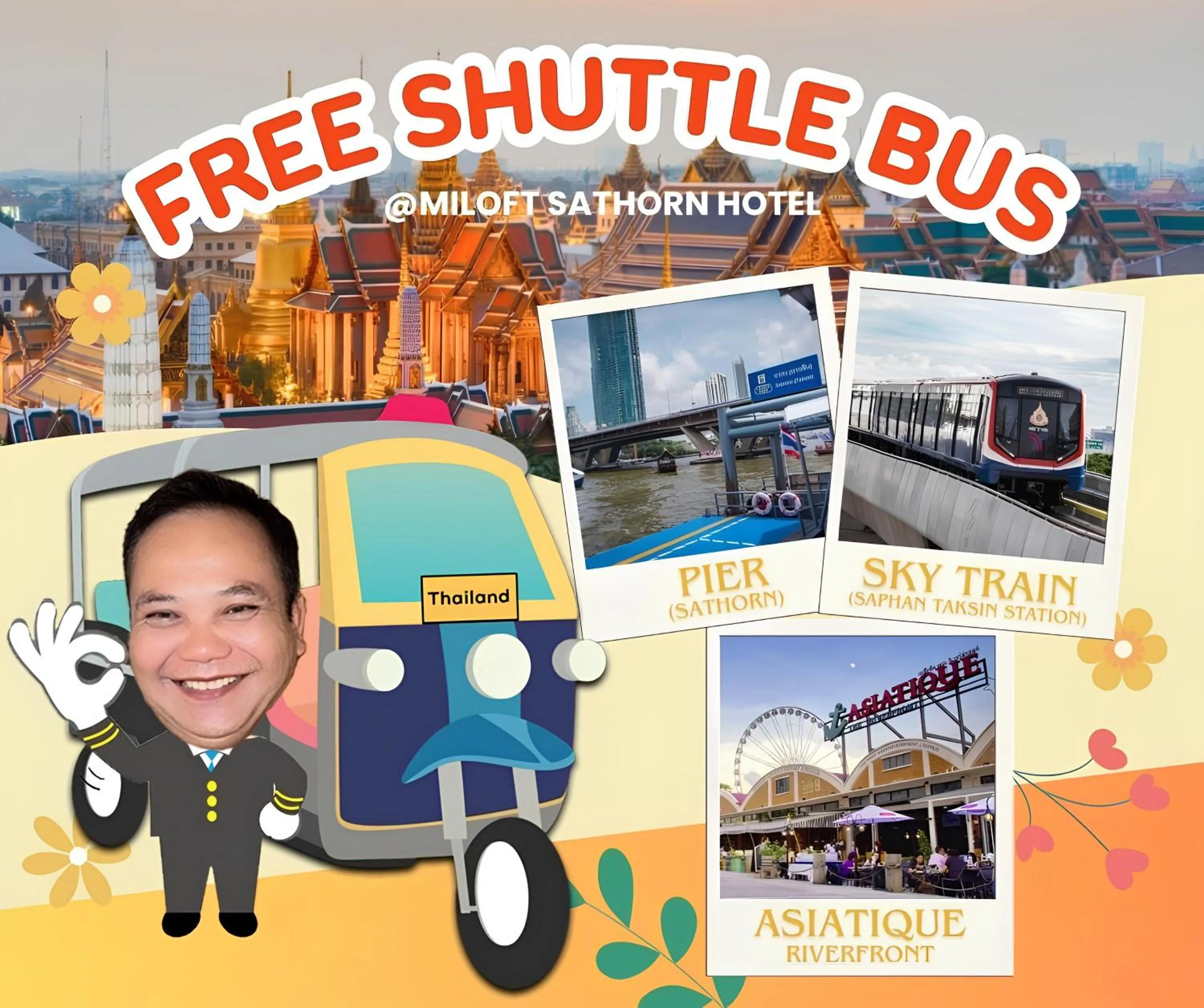 shuttle in Miloft Sathorn Hotel - SHA Plus Certified