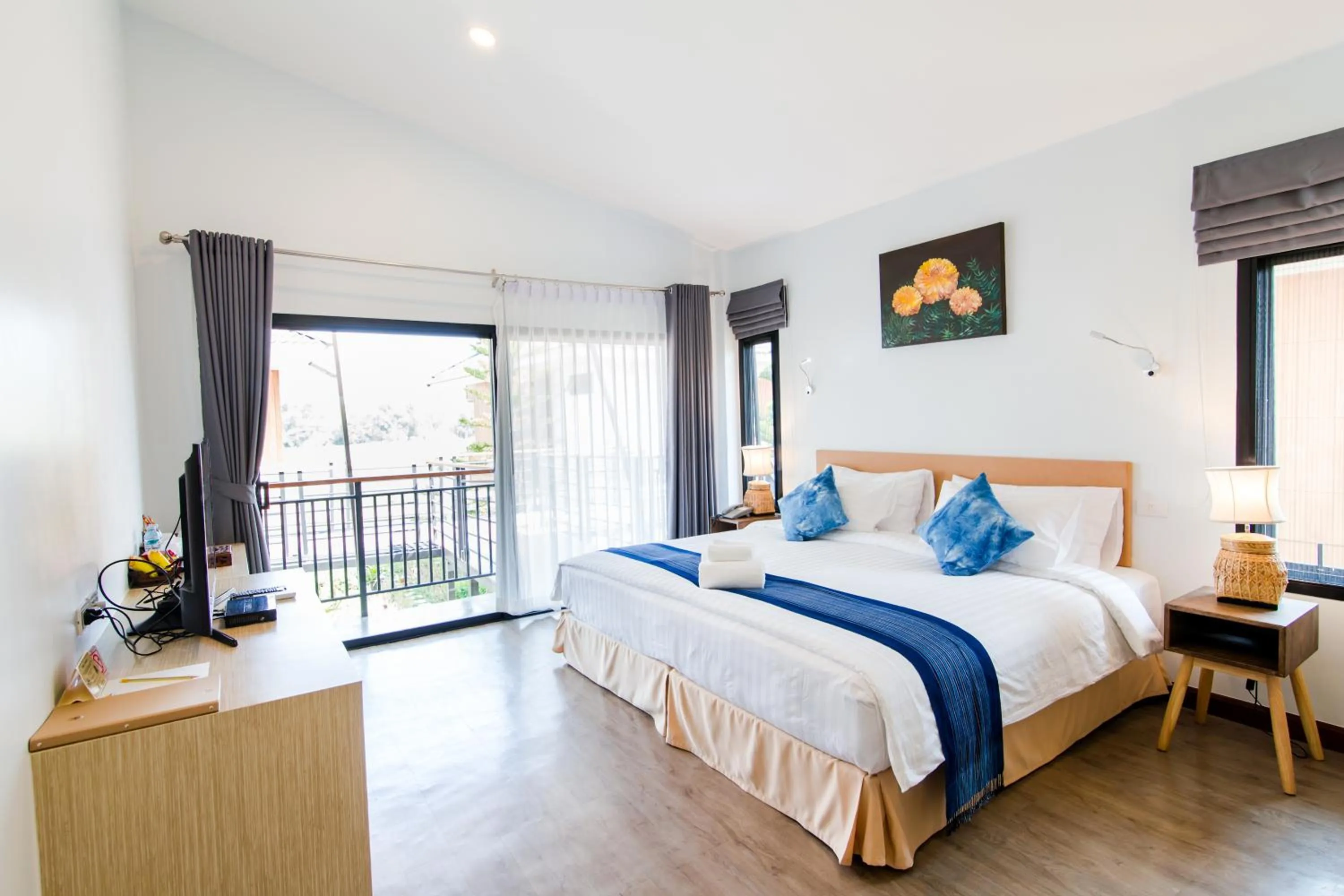 Bed in Phuruakeeree Resort